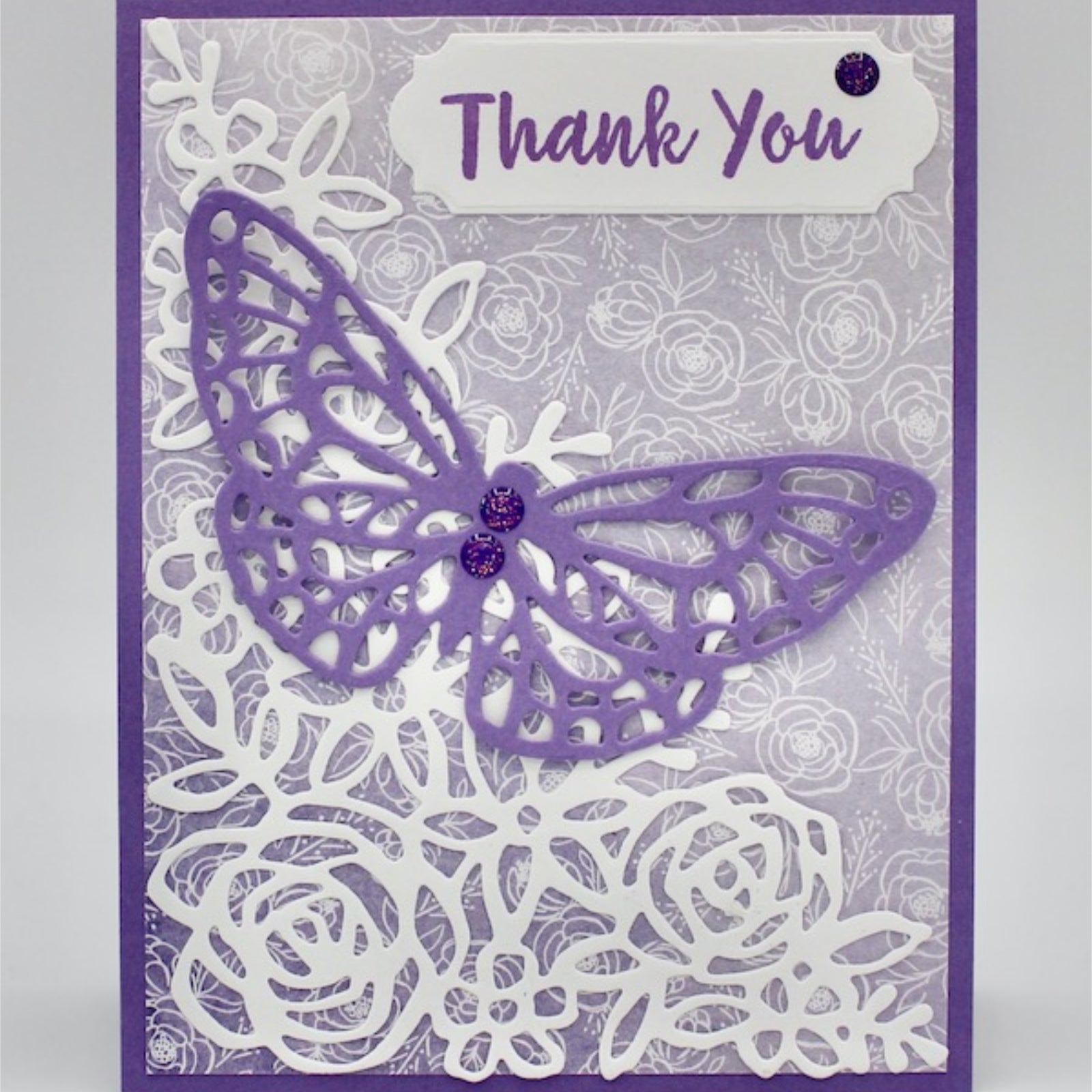 Flowers & Leaves Corner w Butterfly Cutting Dies