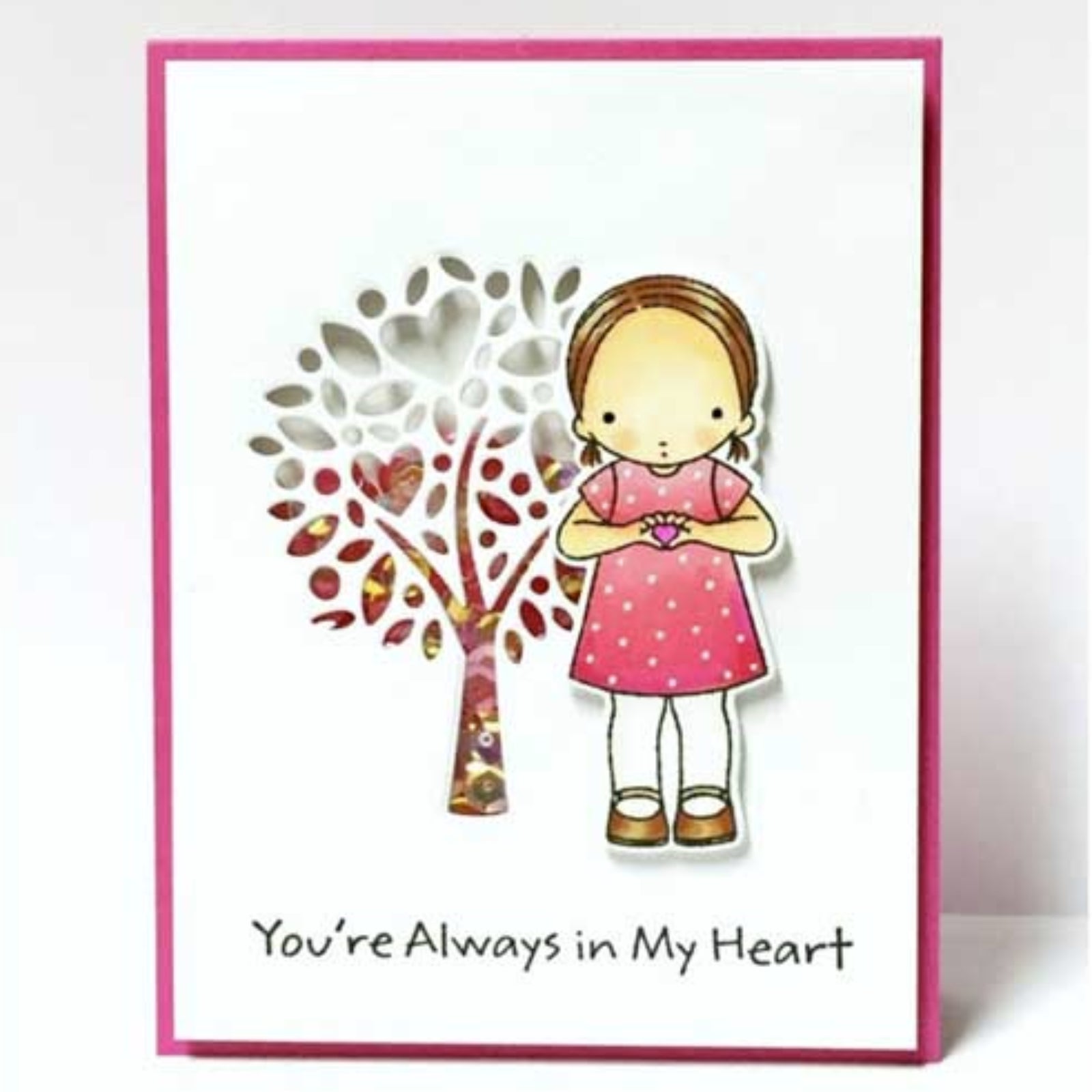 Cutout Tree w Three Hearts Cutting Die