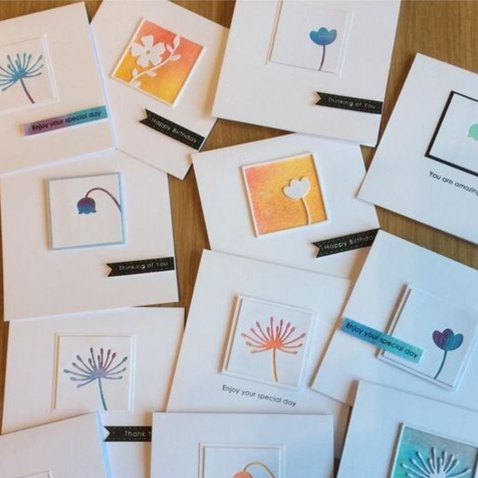 Square Framed Flowers Cutting Dies