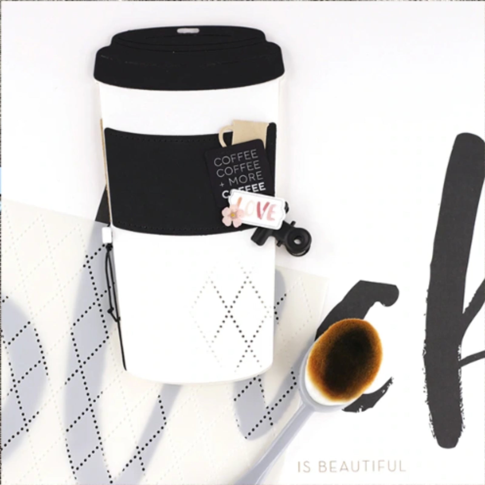 Large Tall Coffee Cup to Go Drinkware Cutting Die Set