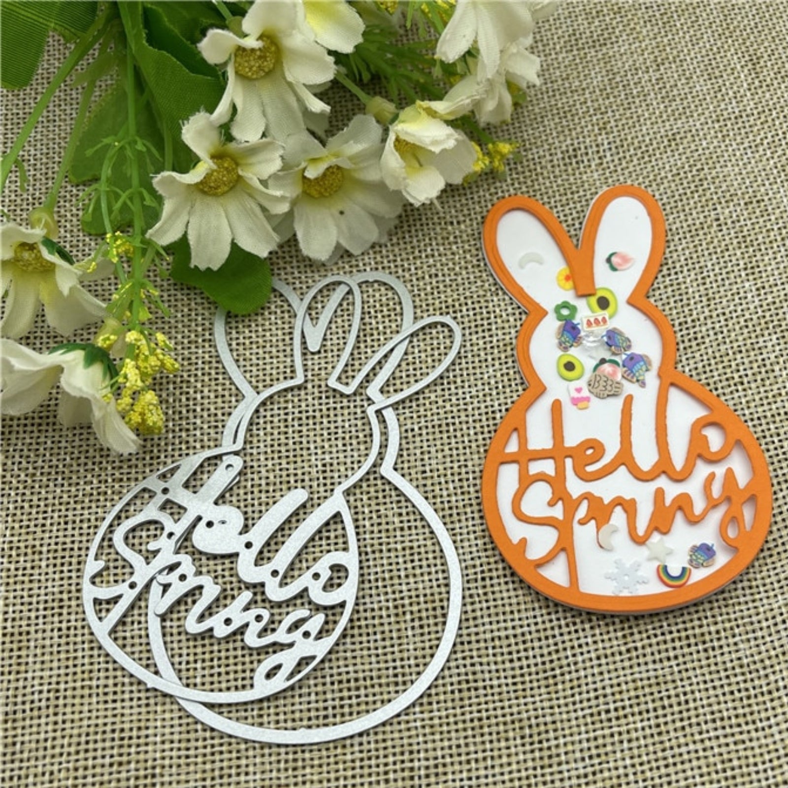 Hello Spring Bunny Peep Cutting Dies