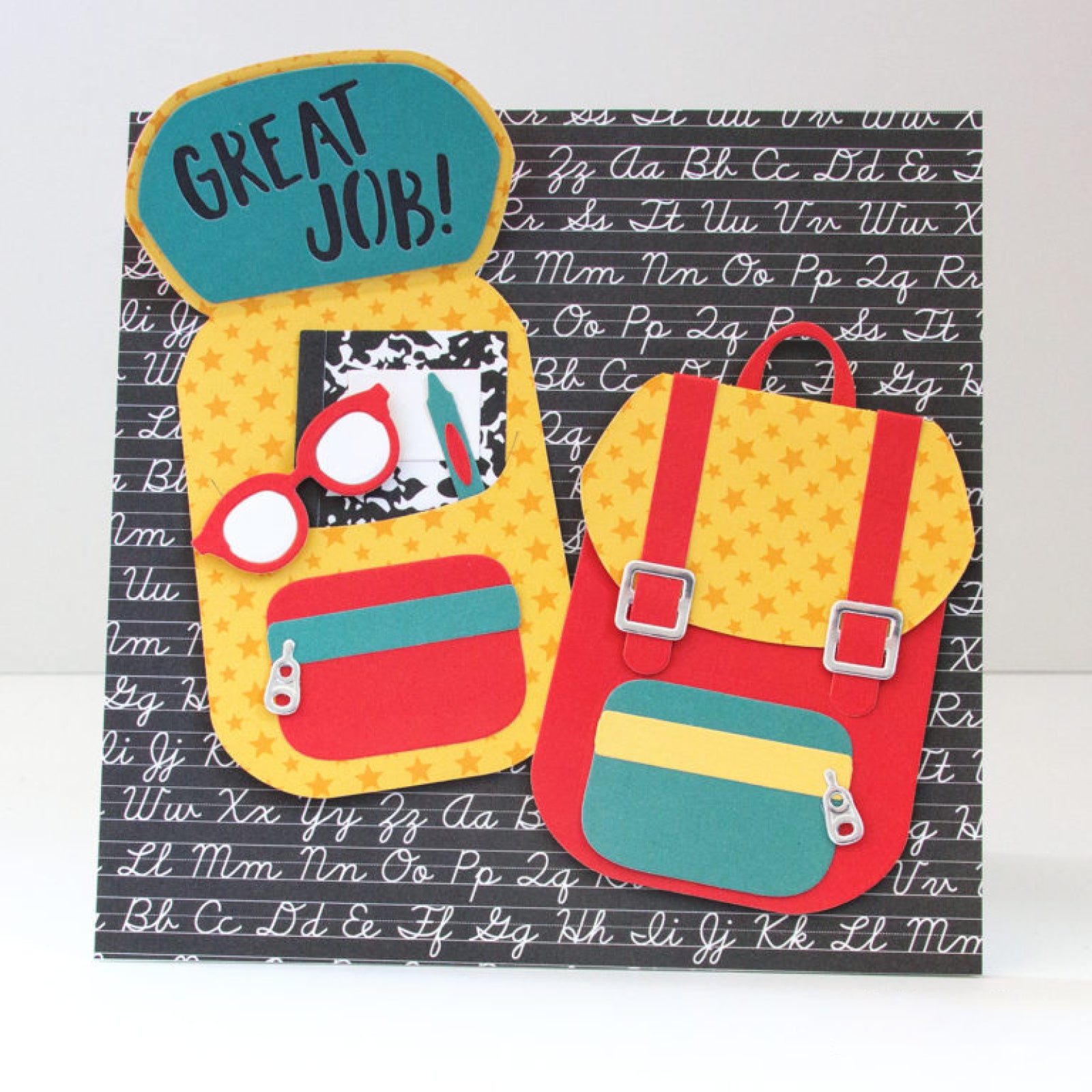 You Rule! Backpack w School Supplies Cutting & Embossing Dies