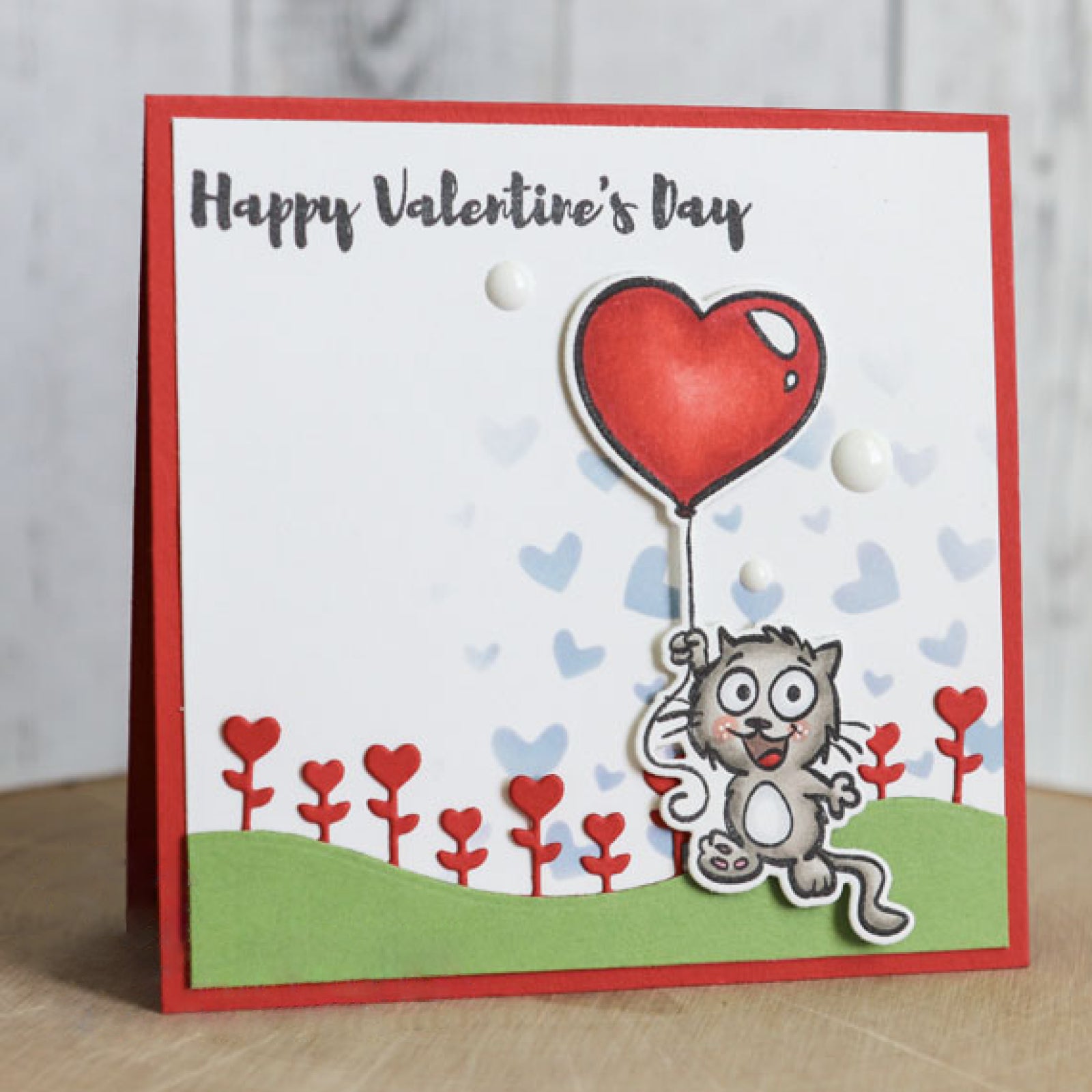 Heart Flowers Backdrop Border