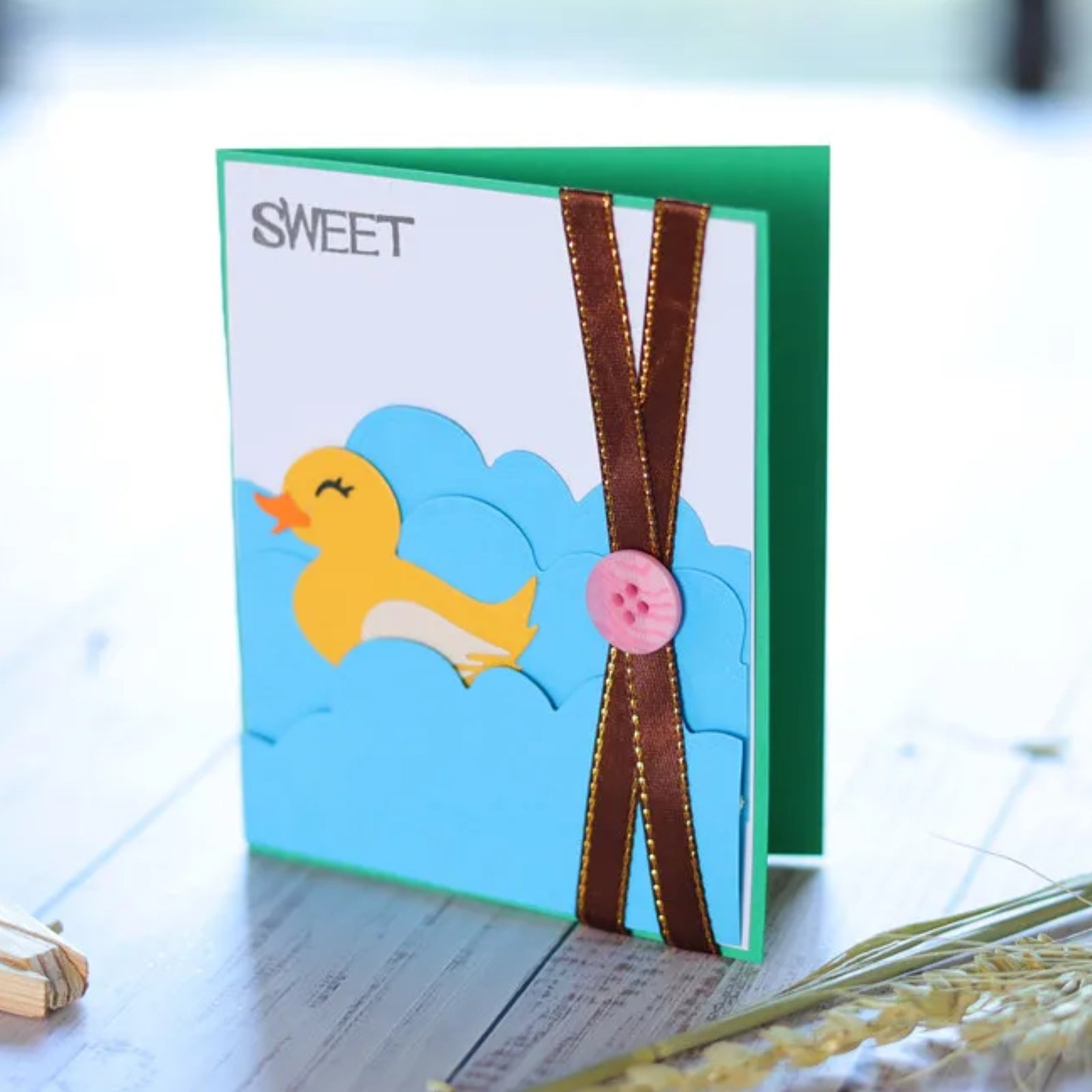 Loving Ducks w Puddle & Hearts Cutting Embossing Dies