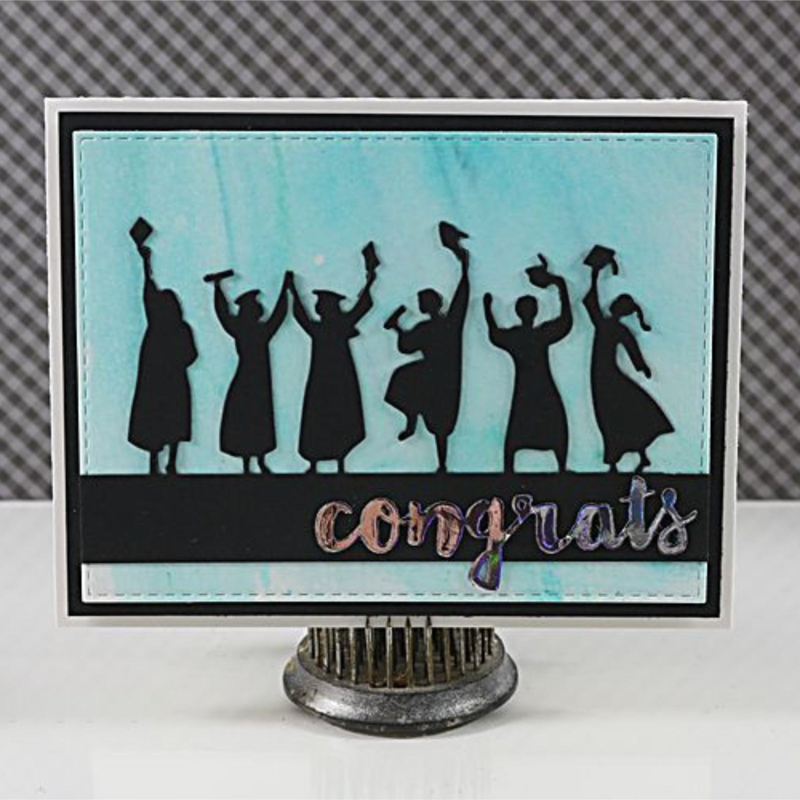 Graduates Celebrating Scene Backdrop Border Cutting Die