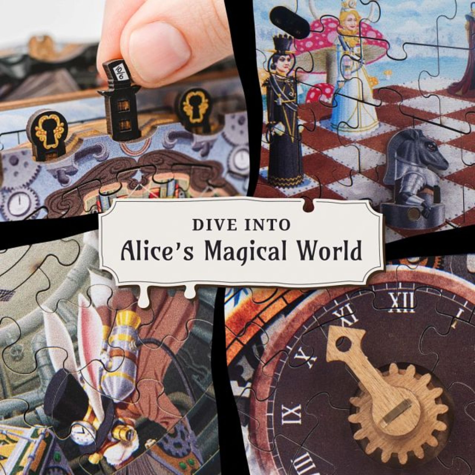 CluePuzzle - The Wonderbox of Alice - Advanced Escape Puzzle Box (180 Pieces)