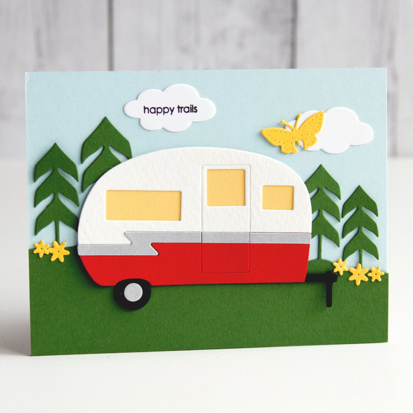 Hitched Camper Trailer Cutting & Embossing Dies