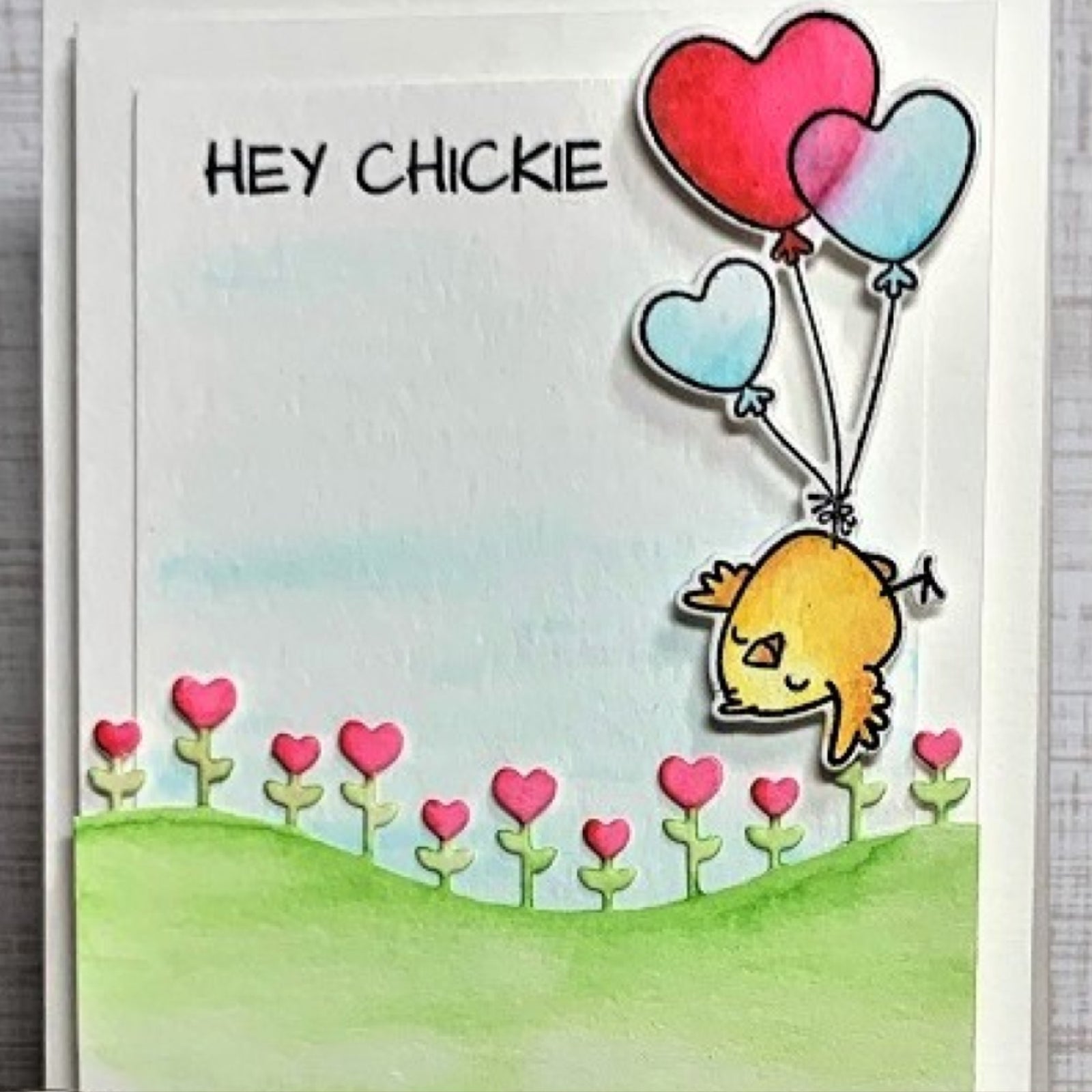 Heart Flowers Backdrop Border