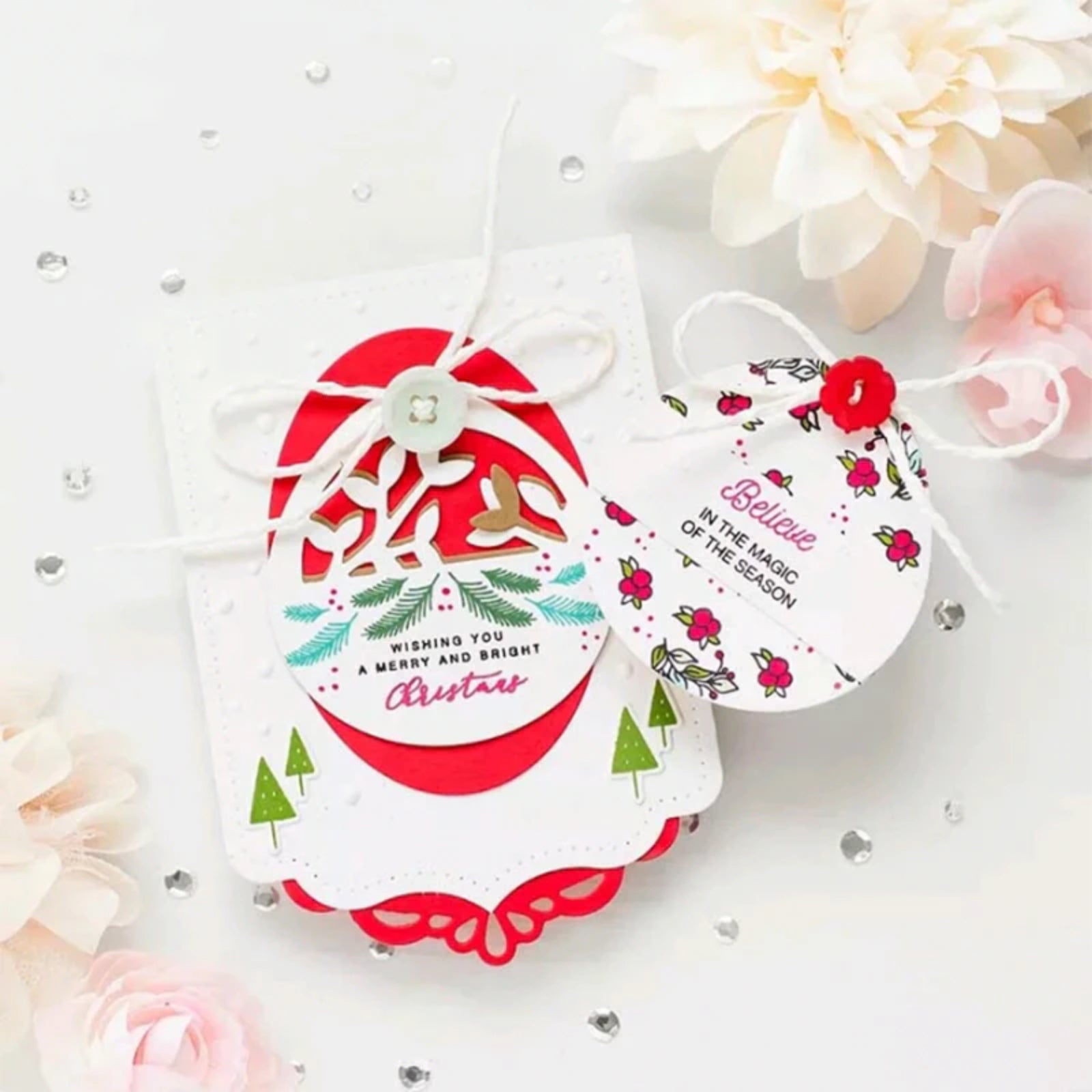 Flowers & Foliage Cutouts w Tag Cutting Dies