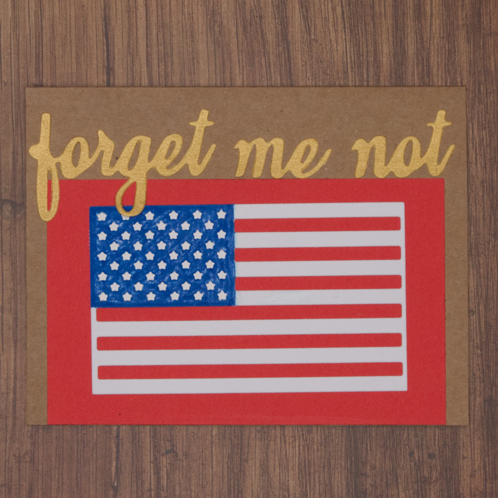 American Flag w 50 Stars Cutting Die