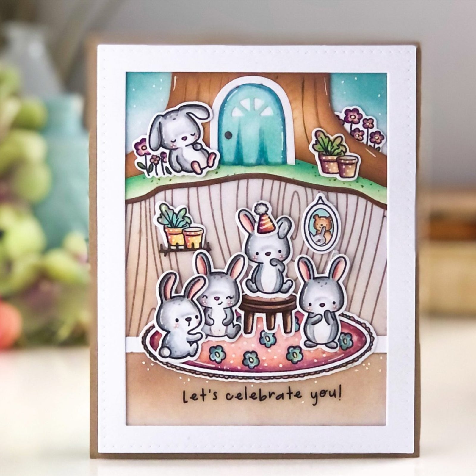 Burrow Home w Fireplace Background Frame Cutting & Embossing Dies