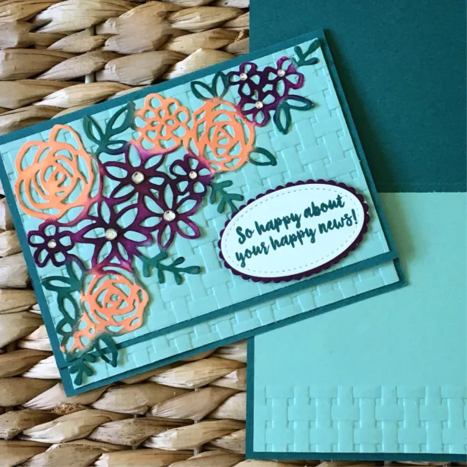 Flowers & Leaves Corner w Butterfly Cutting Dies