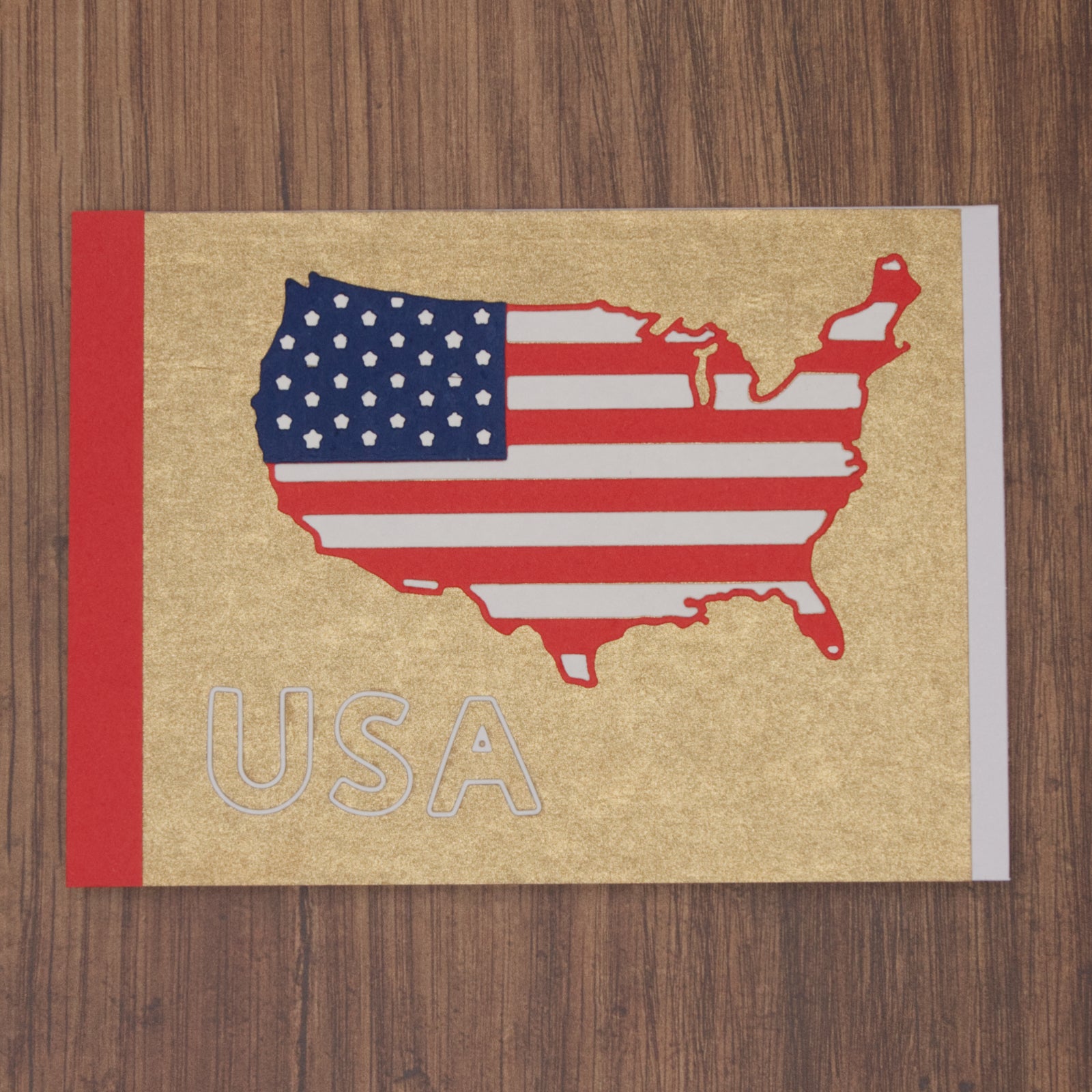American Flag Map Cutting Die