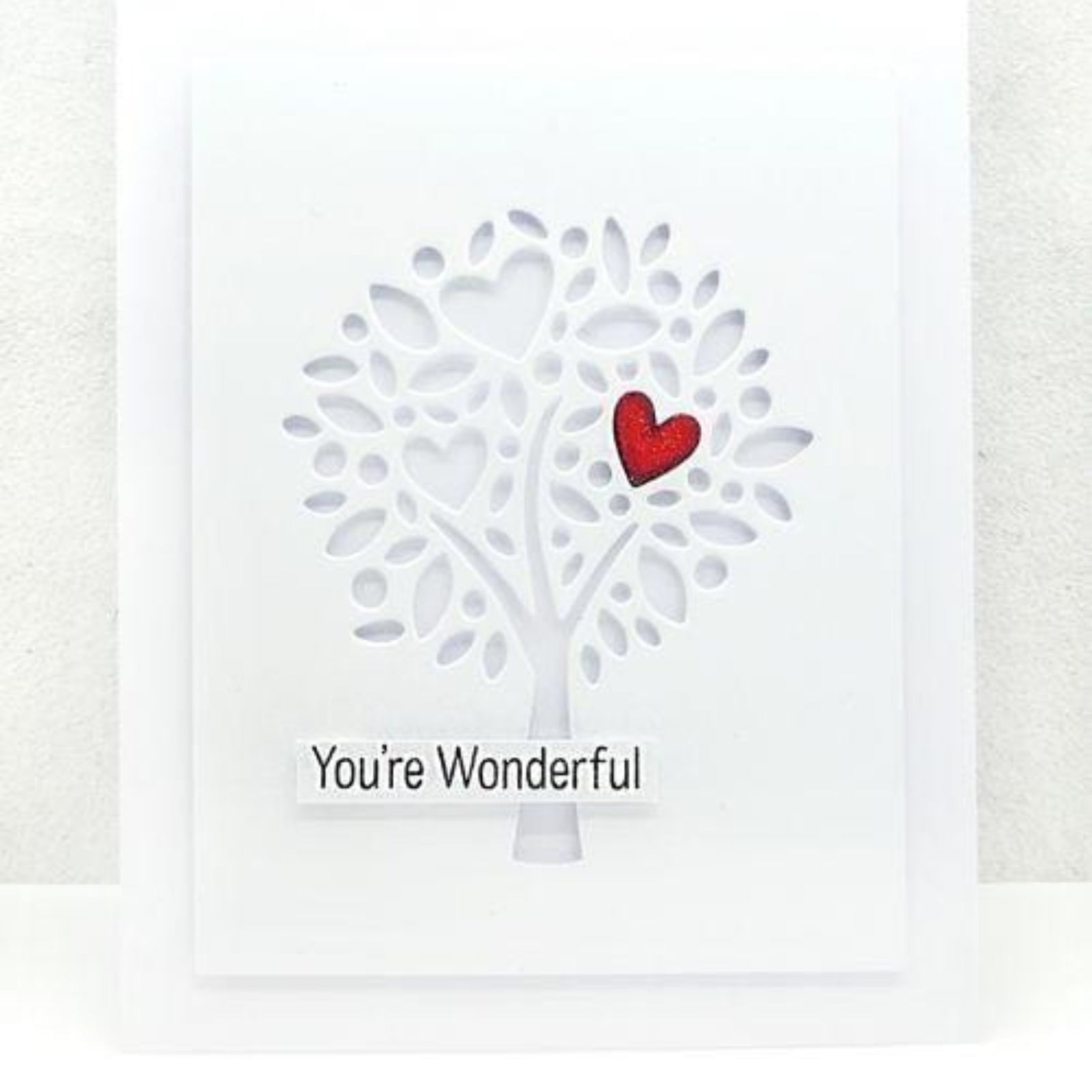 Cutout Tree w Three Hearts Cutting Die