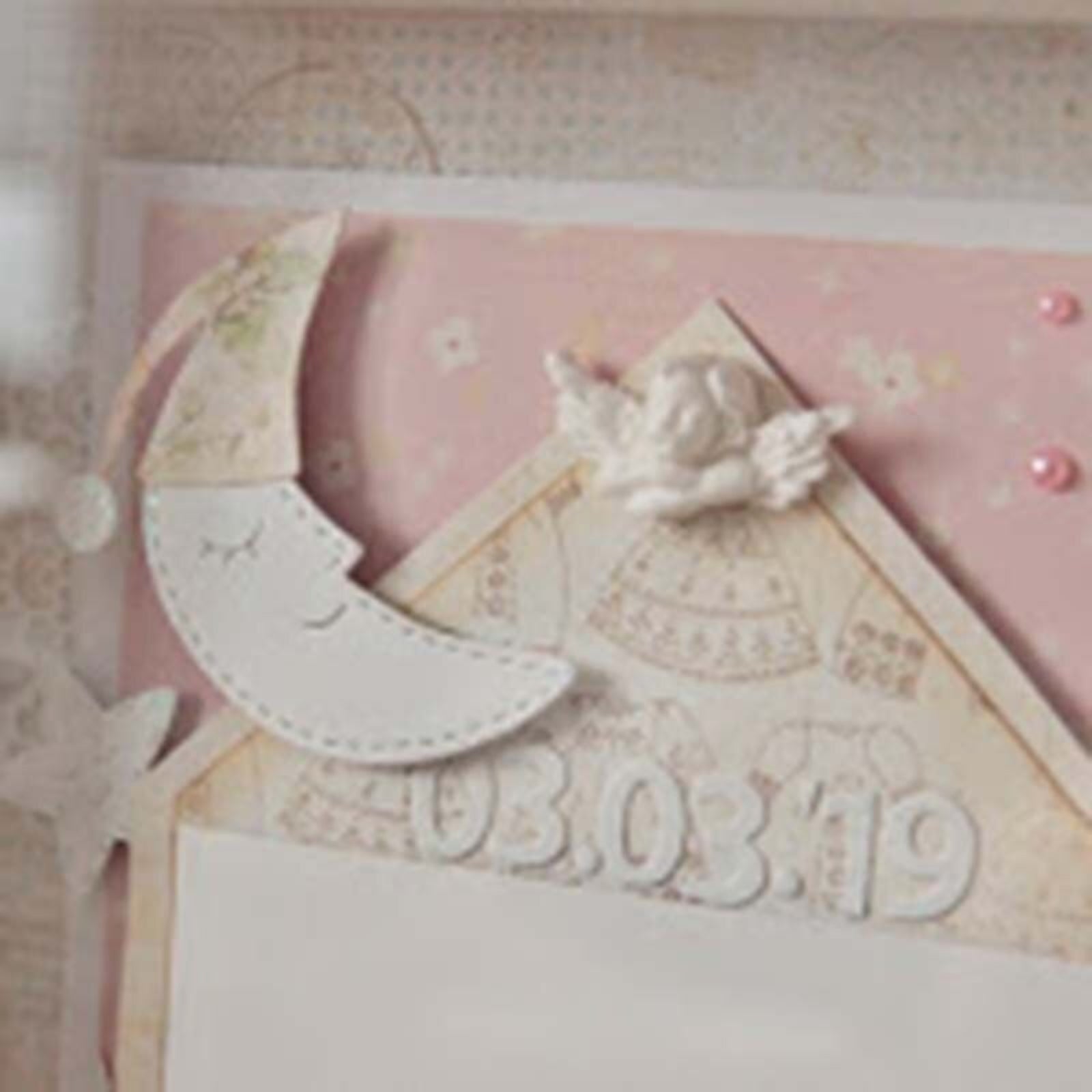 Goodnight Moon & Star w Sleep Cap Stitched Cutting Dies
