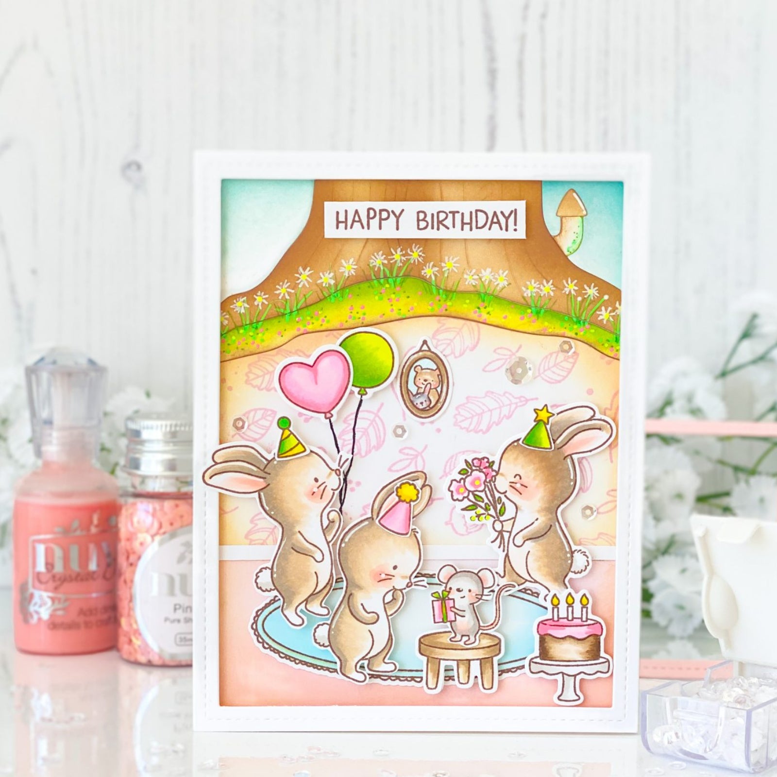 Burrow Home w Fireplace Background Frame Cutting & Embossing Dies