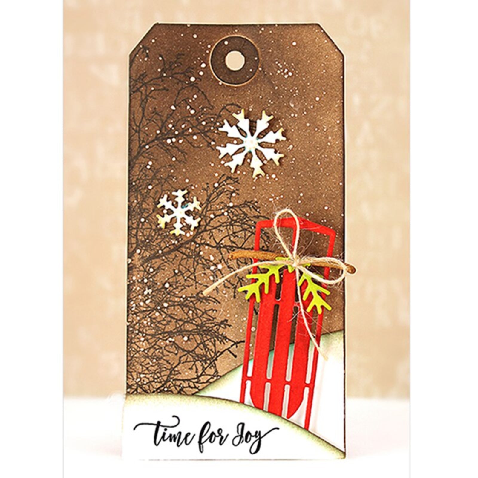 Winter Vintage Sled & Skis Cutting & Embossing Dies