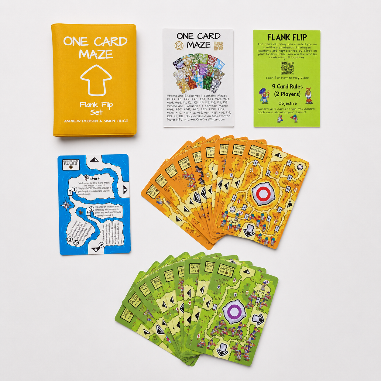 Flank Flip Wallet – Intermediate Maze & Strategy Game Set by One Card Maze