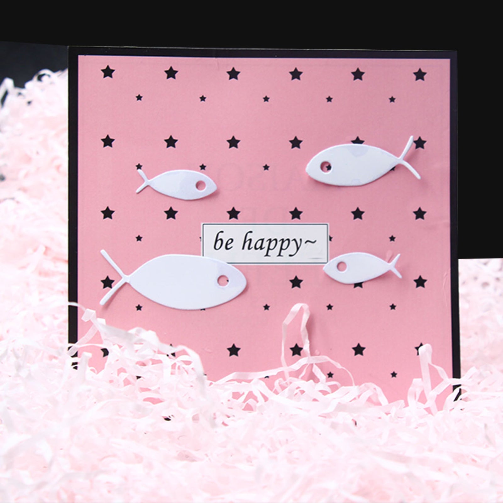Four Fish w Cutout Eyes Cutting Dies