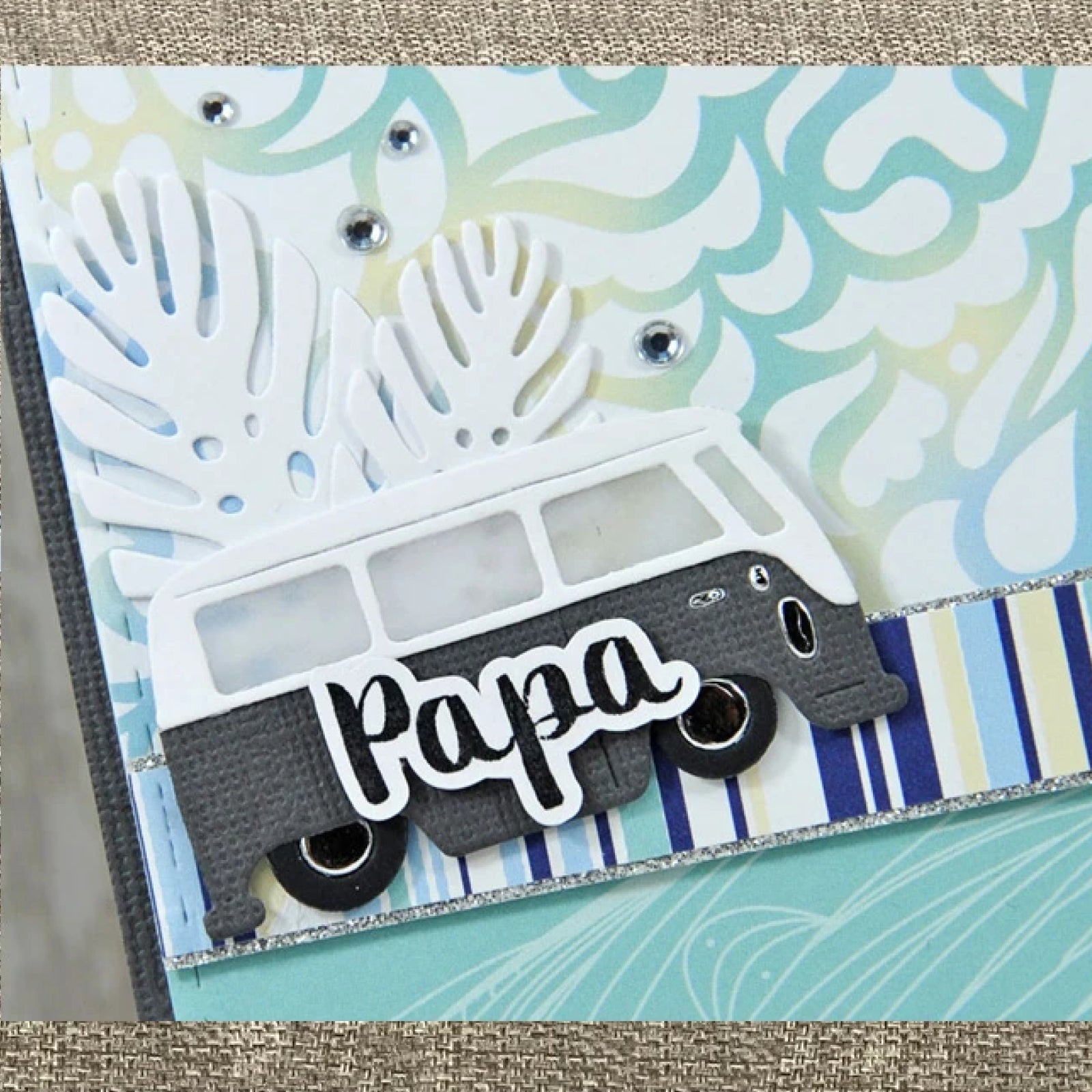 Build It VW Bus Style Van w Surfboard Cutting Dies