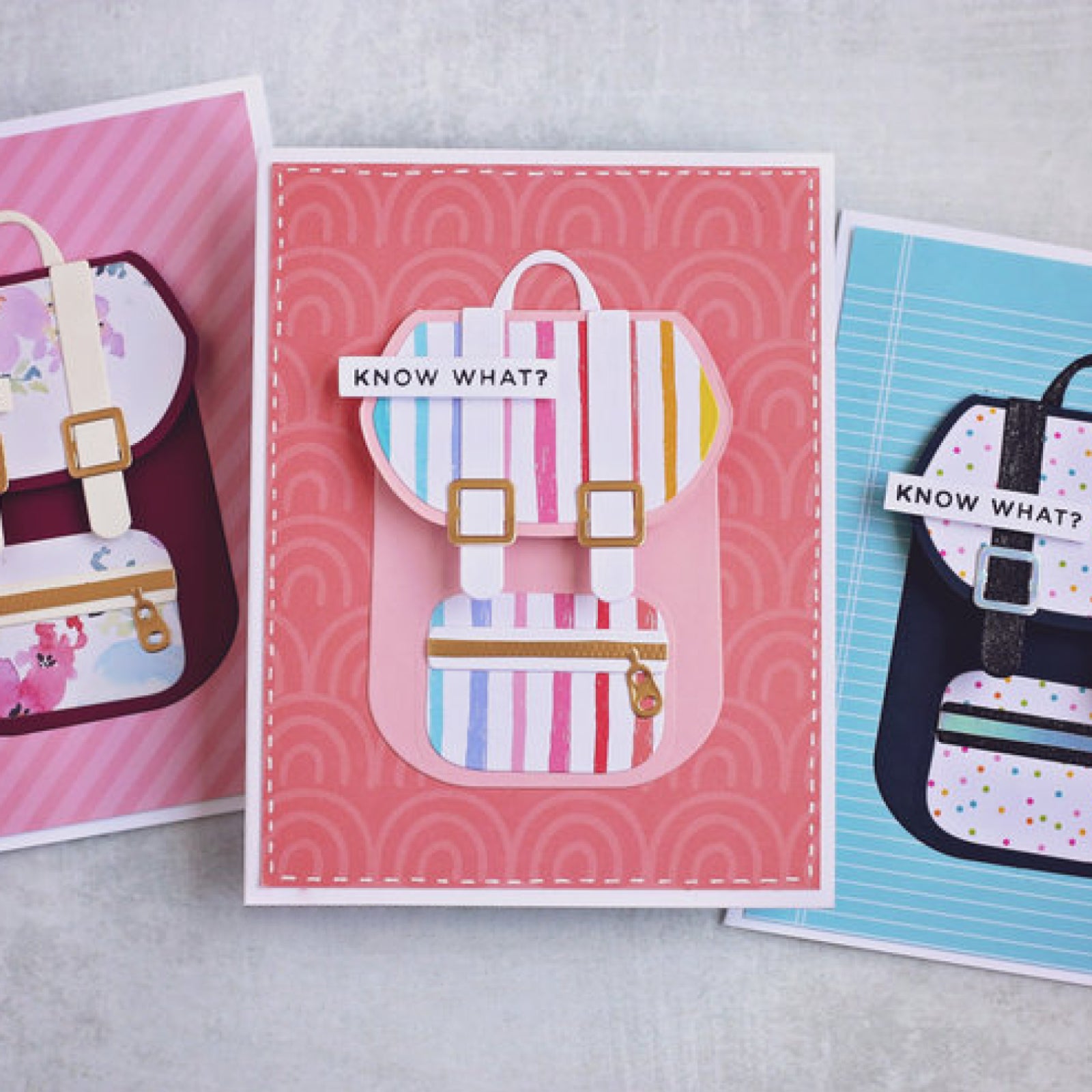 You Rule! Backpack w School Supplies Cutting & Embossing Dies