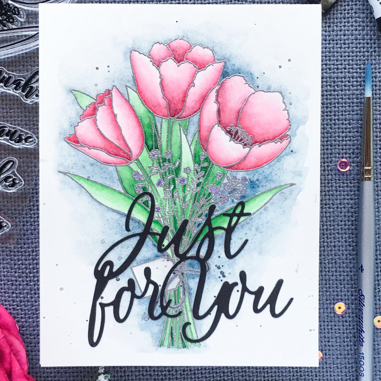 Just for You Script Sentiment Cutting Die