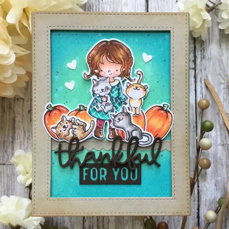 Best Witches Halloween Cutting Dies & Stamps Set w Girl Cats Bats Pumpkins Moon