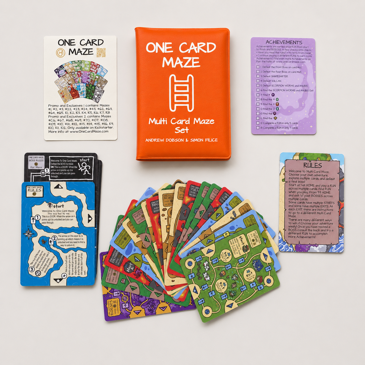 Multi Card Maze Set – Advanced Maze Puzzle Set by One Card Maze