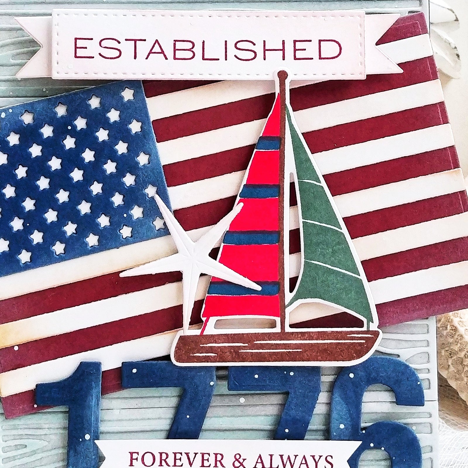 Layering American Flag Cutting & Embossing Dies