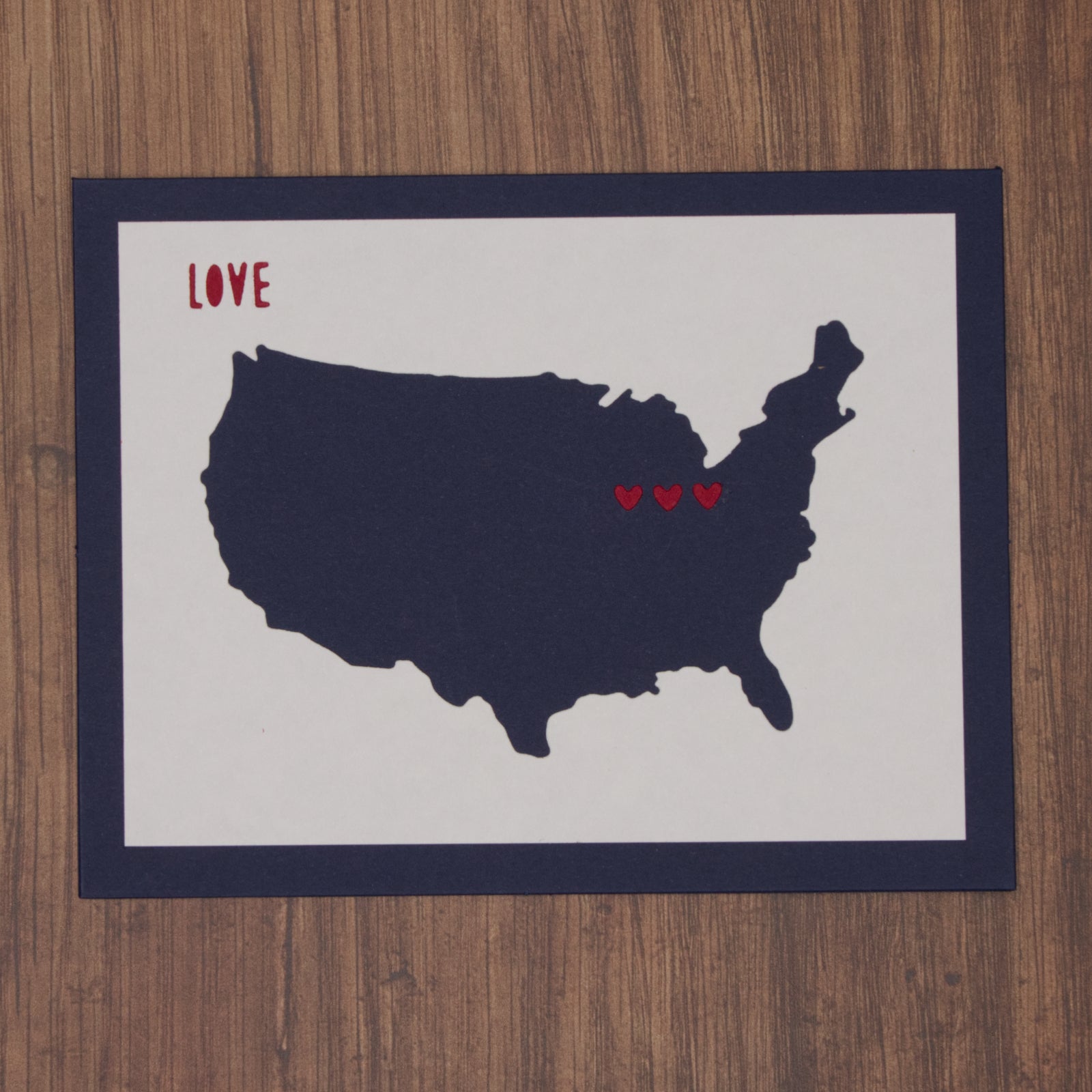 American Flag Map Cutting Die