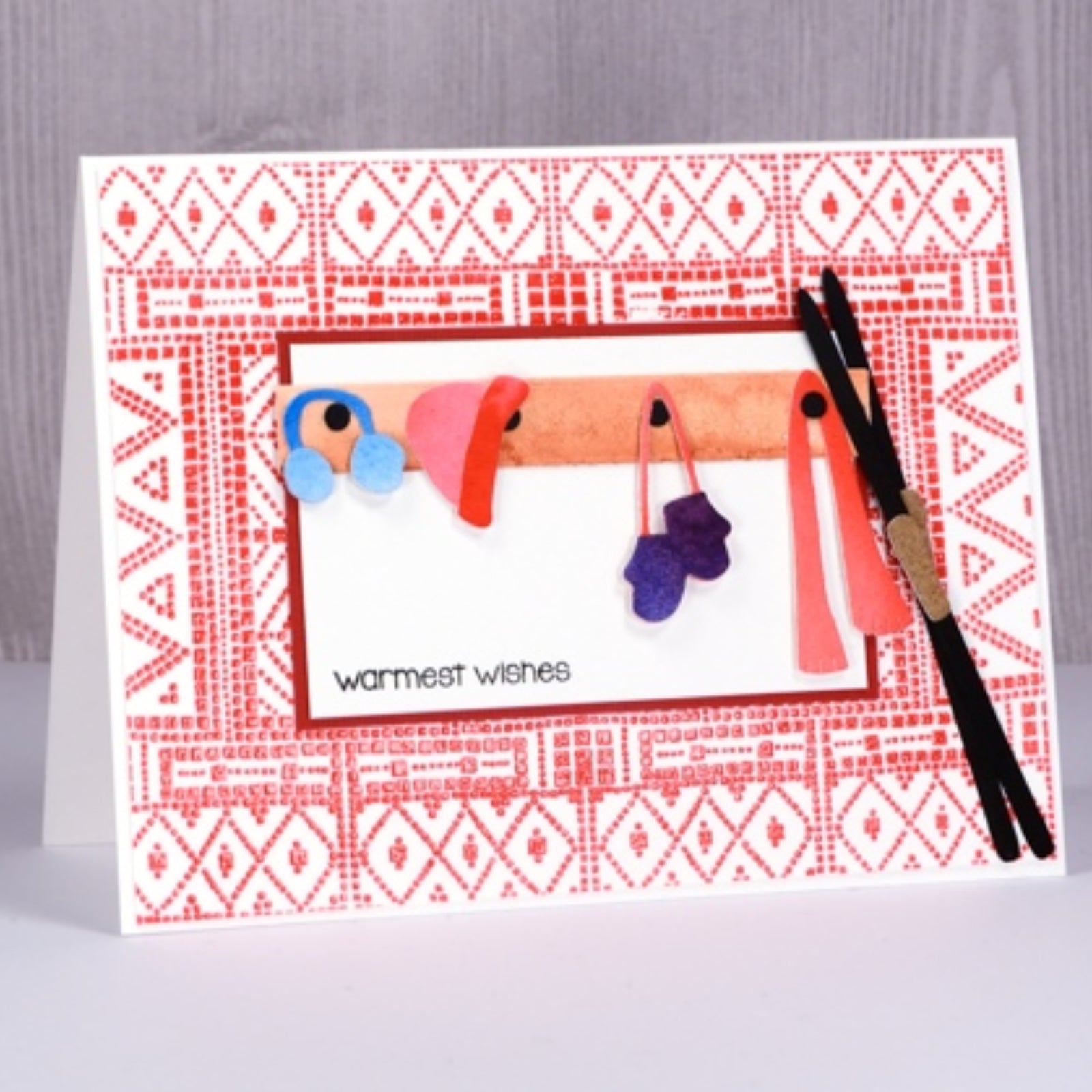 Winter Vintage Sled & Skis Cutting & Embossing Dies