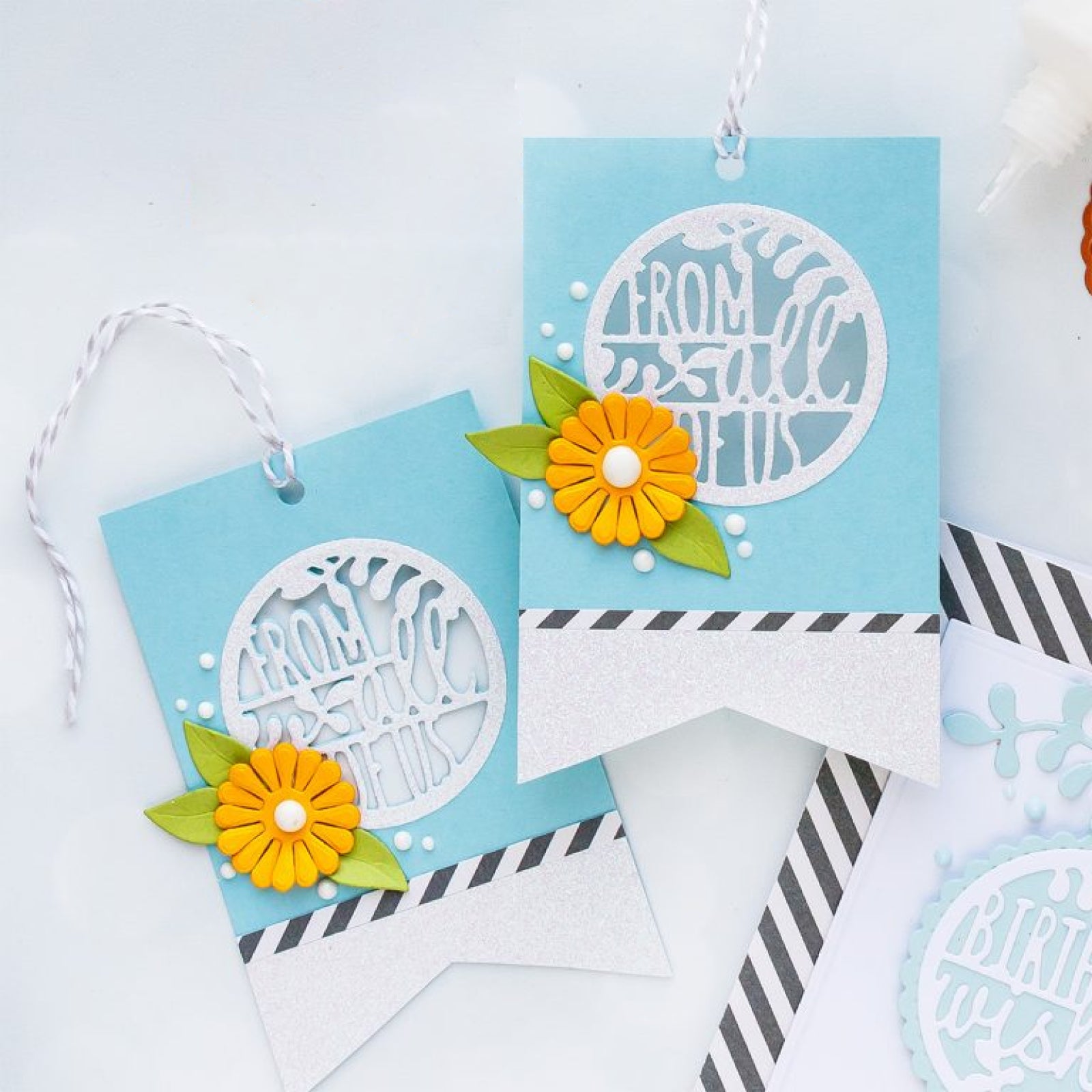 Circle Sentiments #1 w Foliage Cutting Dies