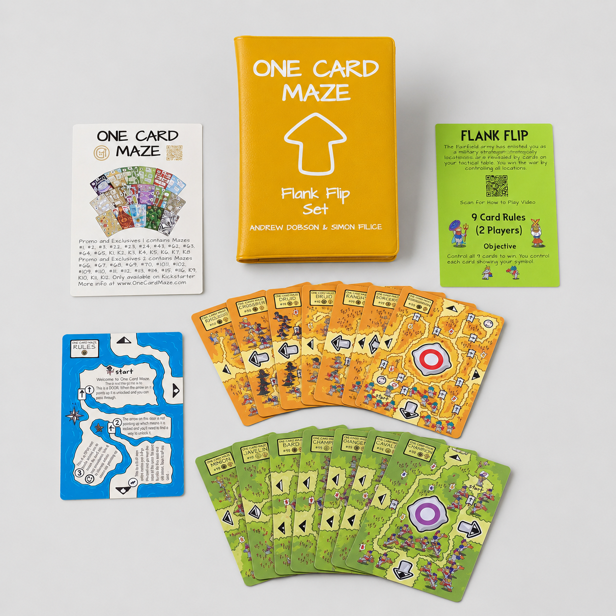 Flank Flip Wallet – Intermediate Maze & Strategy Game Set by One Card Maze