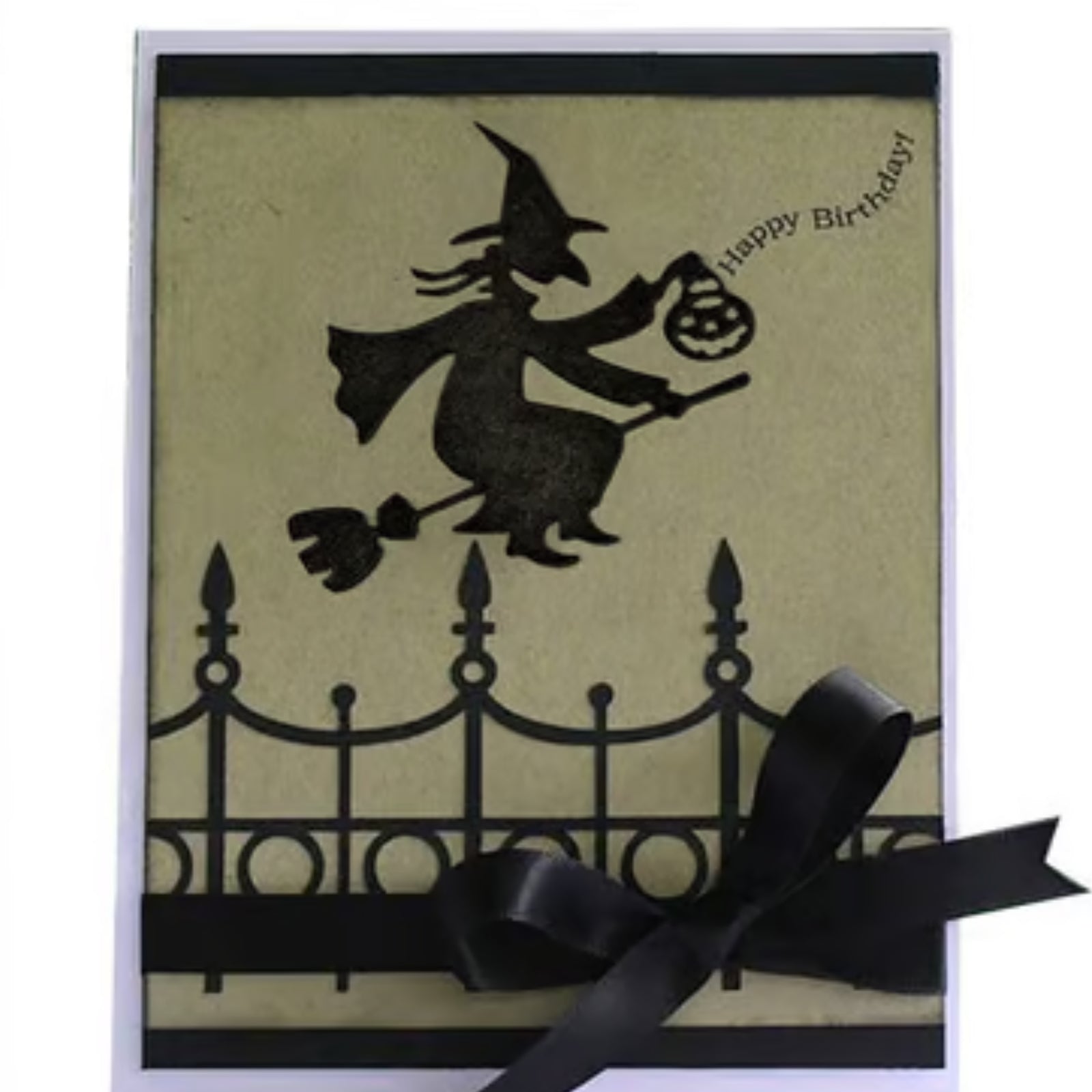 Smiling Flying Witch Halloween Cutting Die
