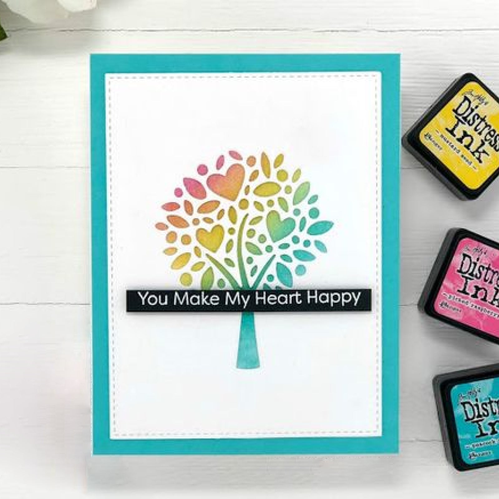 Cutout Tree w Three Hearts Cutting Die