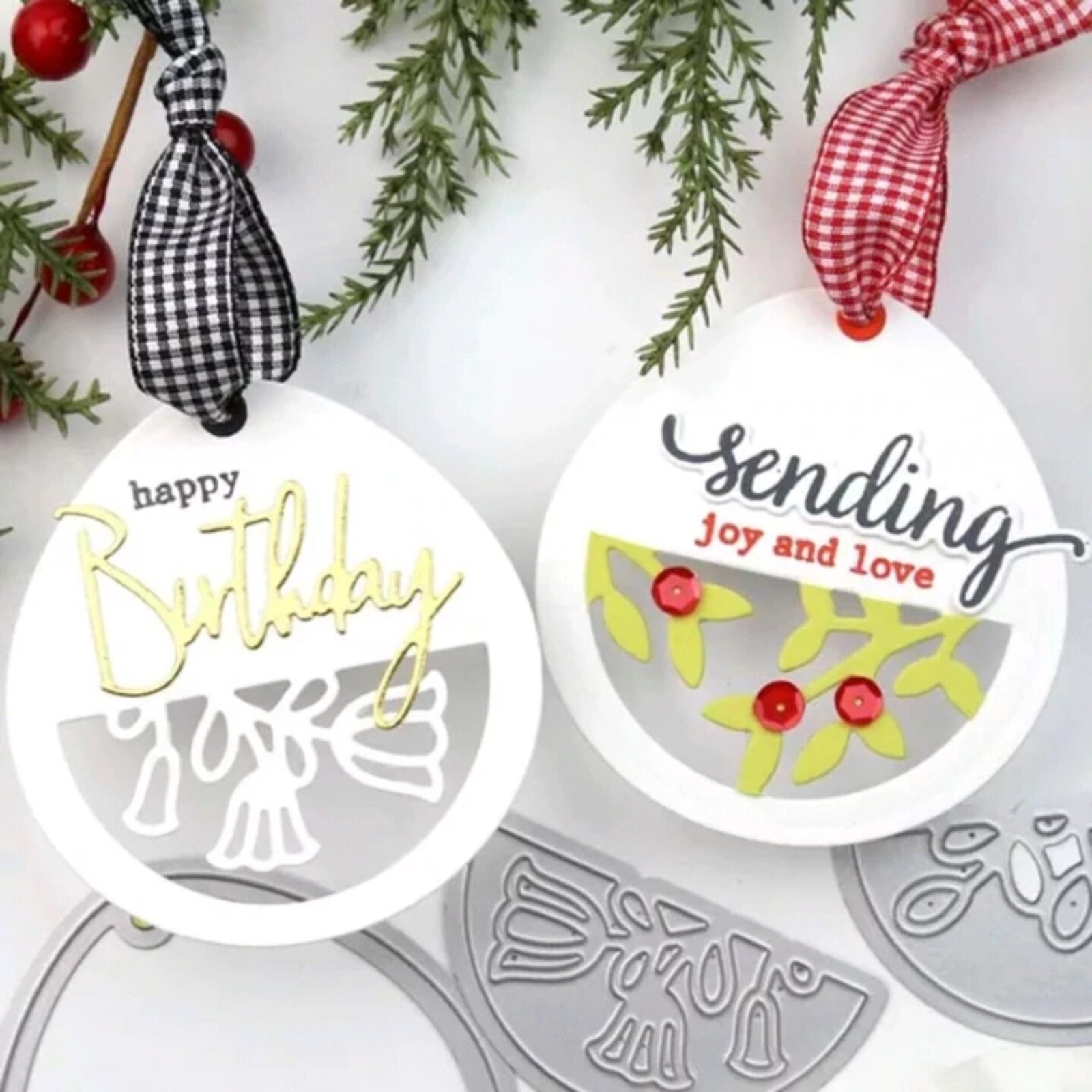 Flowers & Foliage Cutouts w Tag Cutting Dies