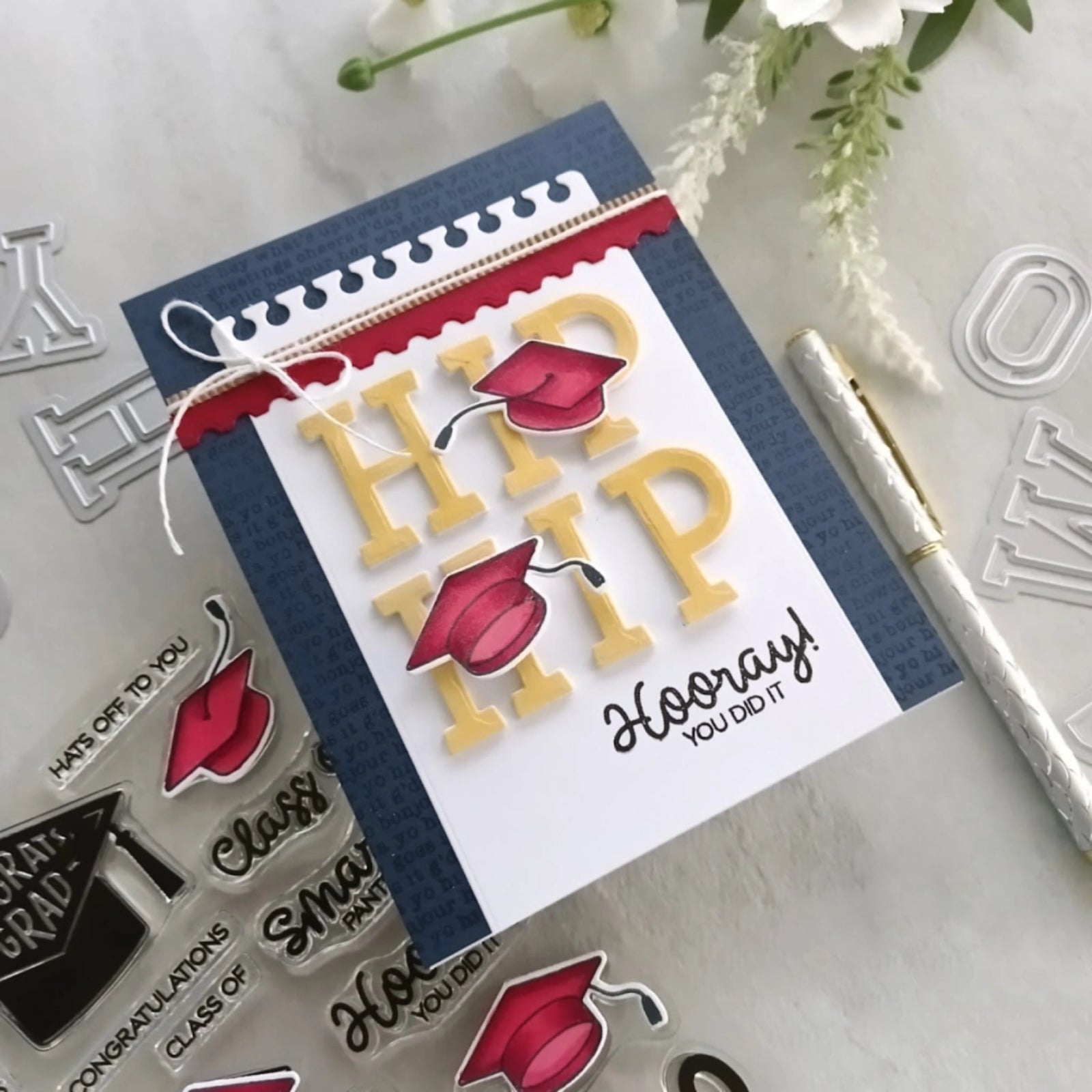 Mini Slimline Notebook Paper Background w Banners/Tags Cutting & Embossing Dies