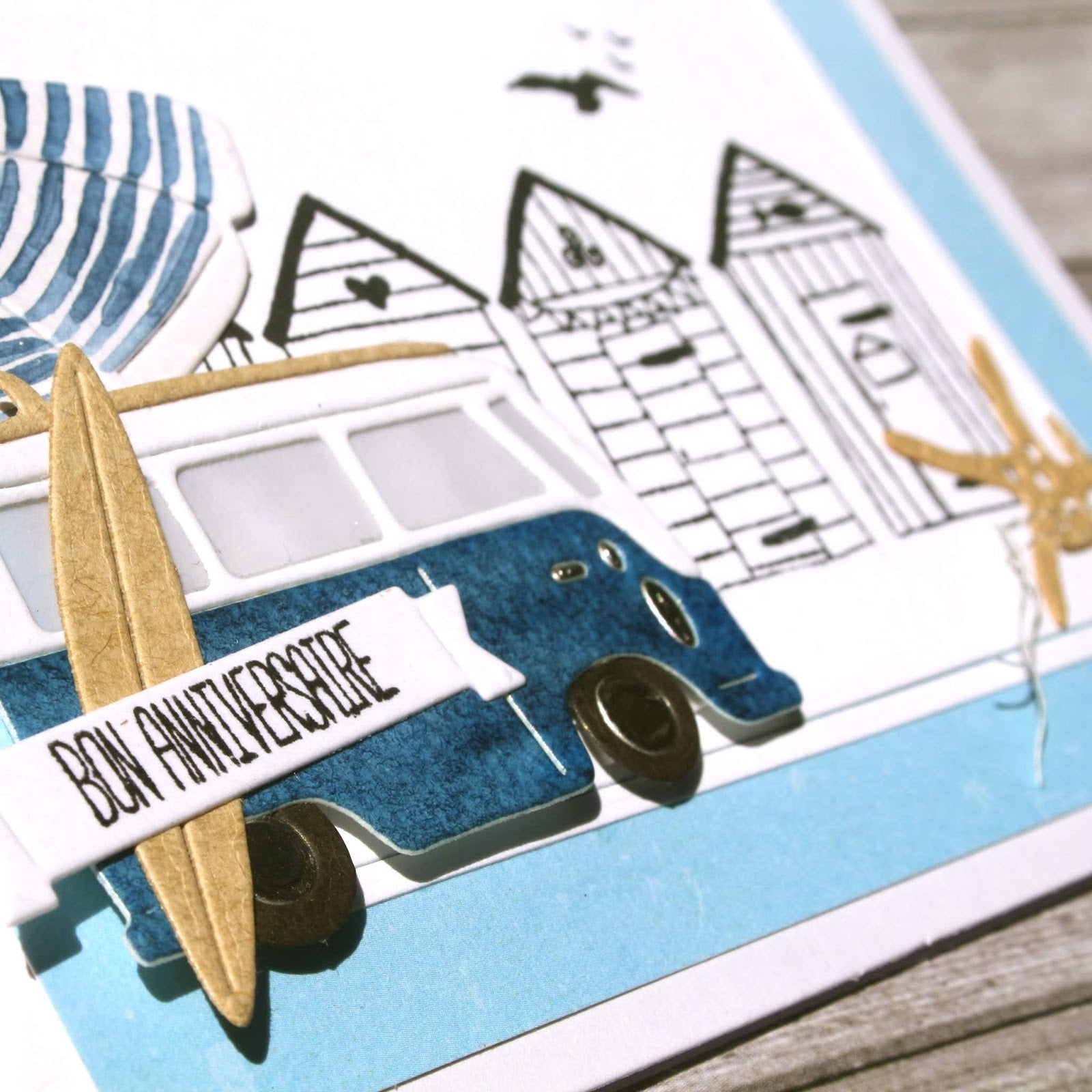 Build It VW Bus Style Van w Surfboard Cutting Dies