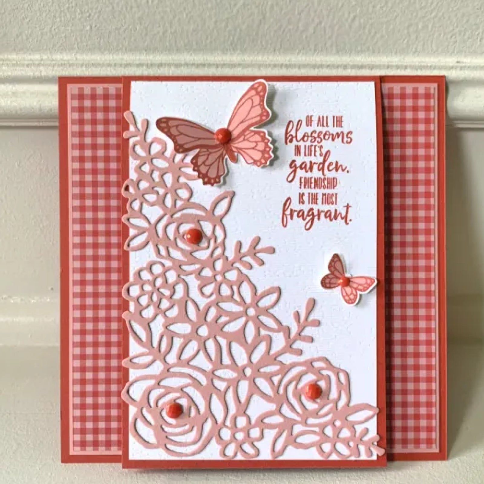 Flowers & Leaves Corner w Butterfly Cutting Dies