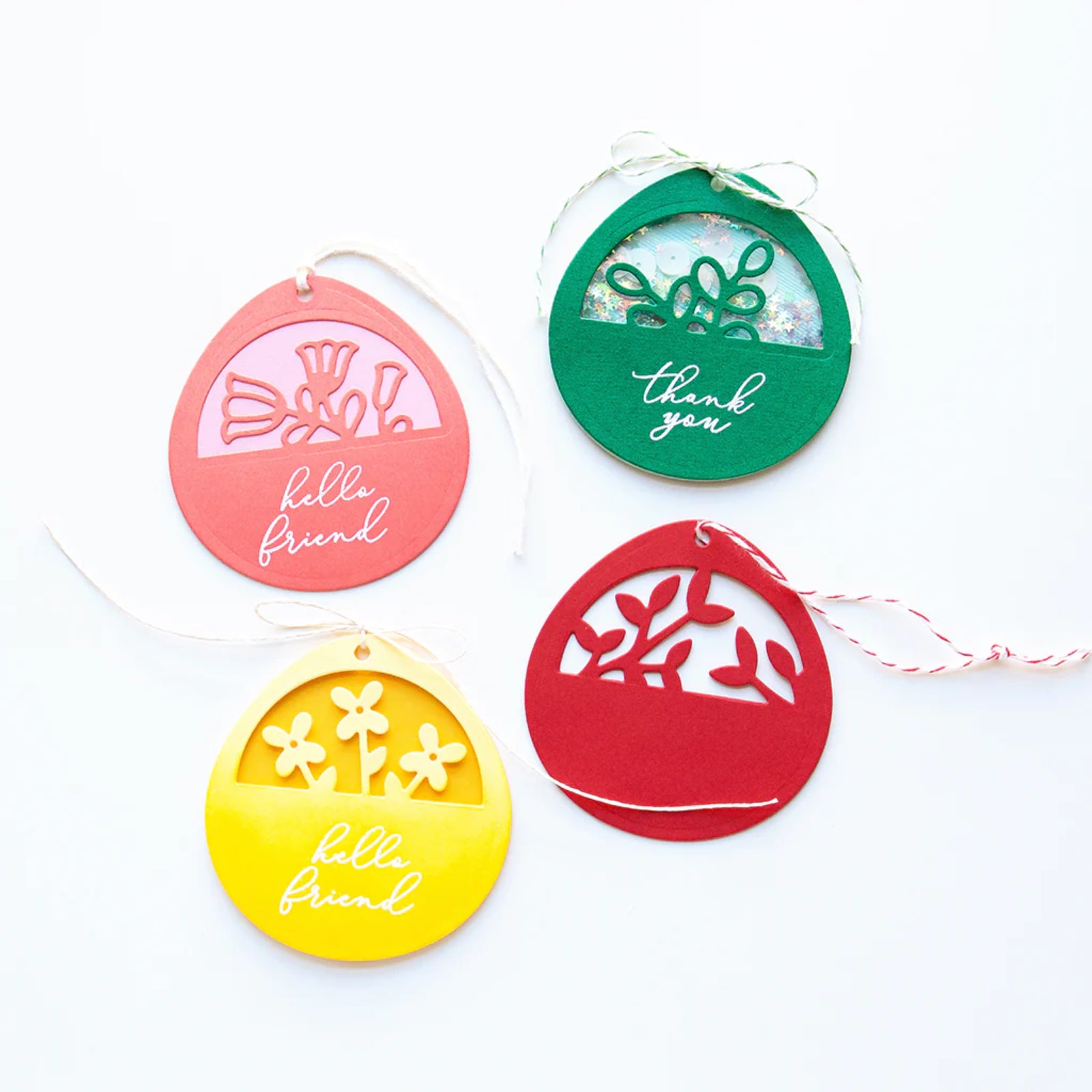 Flowers & Foliage Cutouts w Tag Cutting Dies