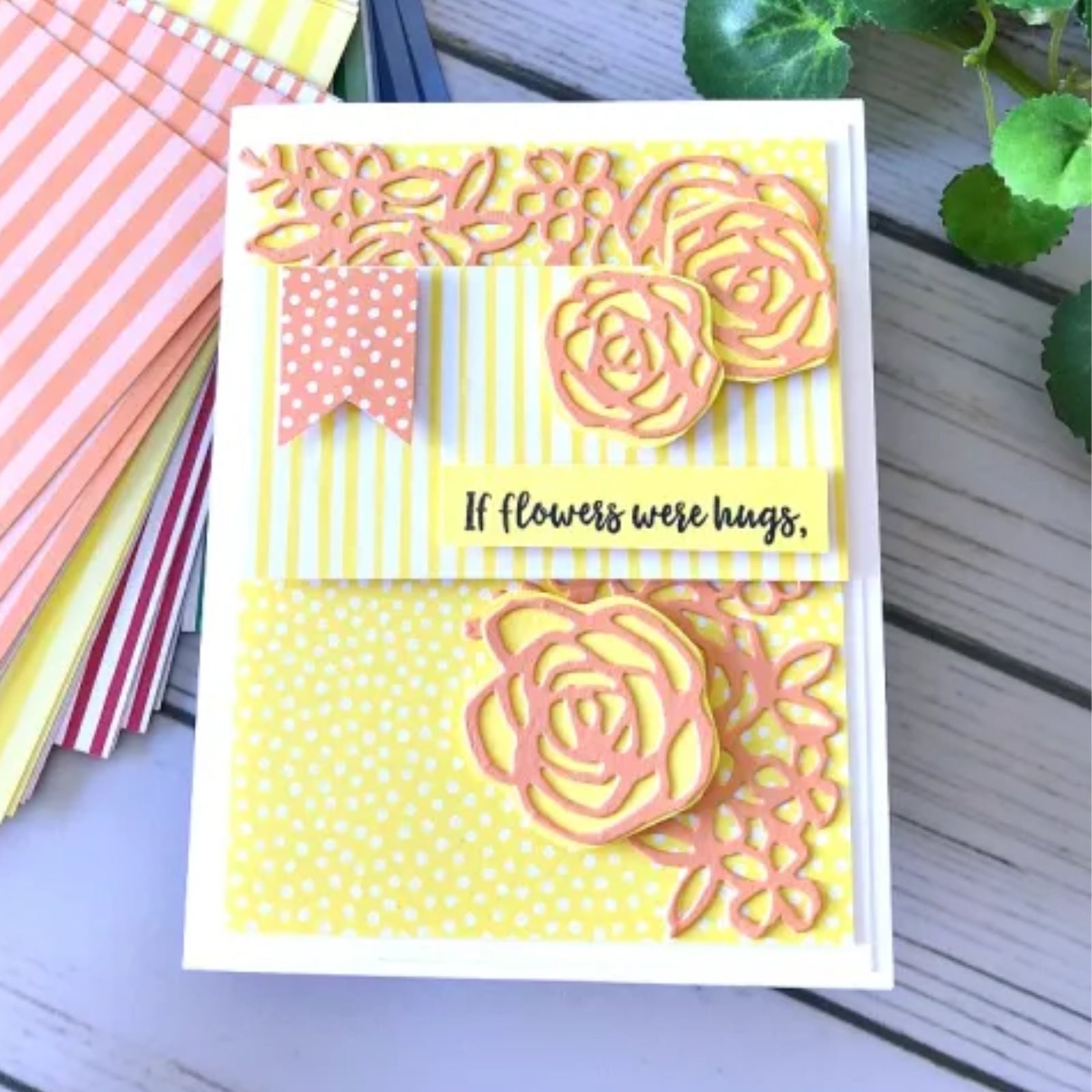 Flowers & Leaves Corner w Butterfly Cutting Dies