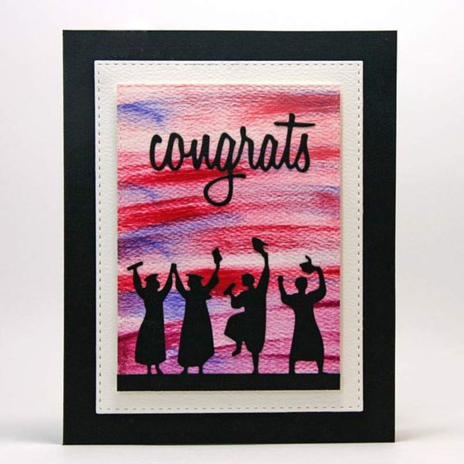 Graduates Celebrating Scene Backdrop Border Cutting Die