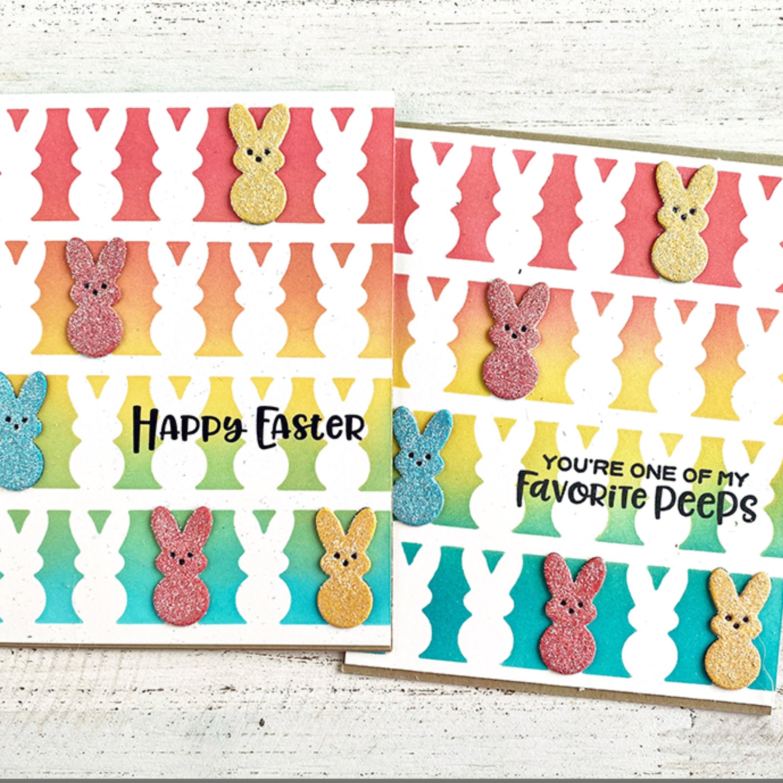 Mini Peeps Border w Layering Bunnies Cutting Dies