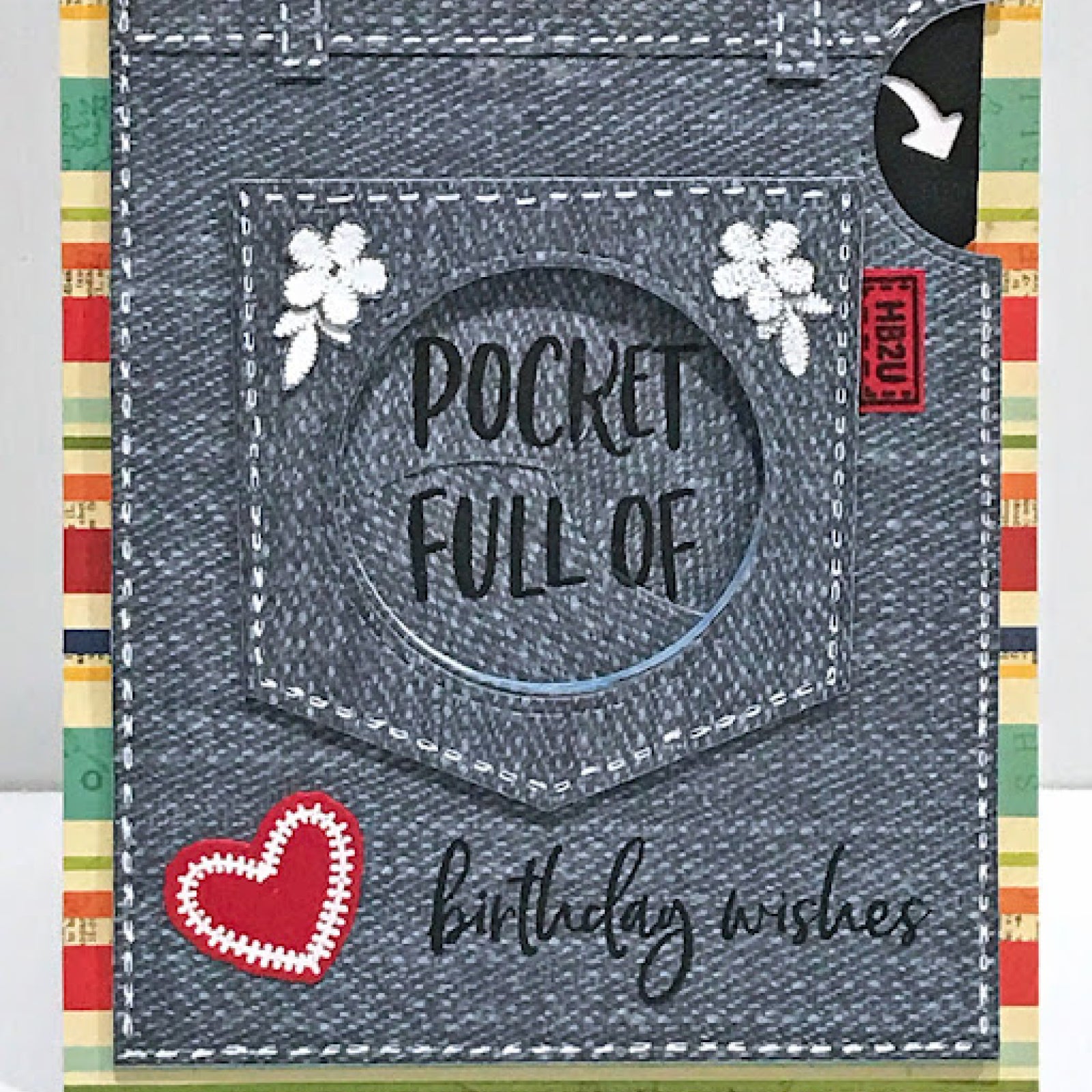 Nesting Stitched Jeans Pockets Full of Love Mega Cutting Dies Set