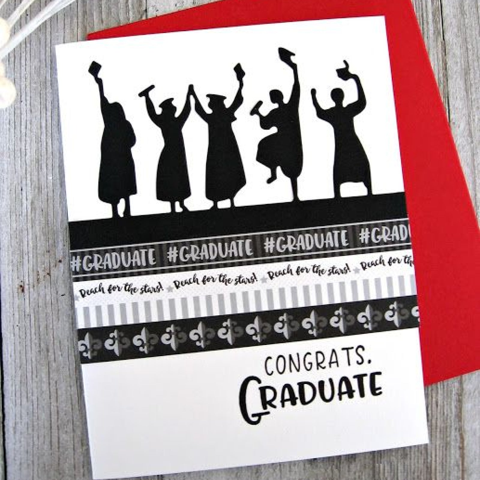 Graduates Celebrating Scene Backdrop Border Cutting Die