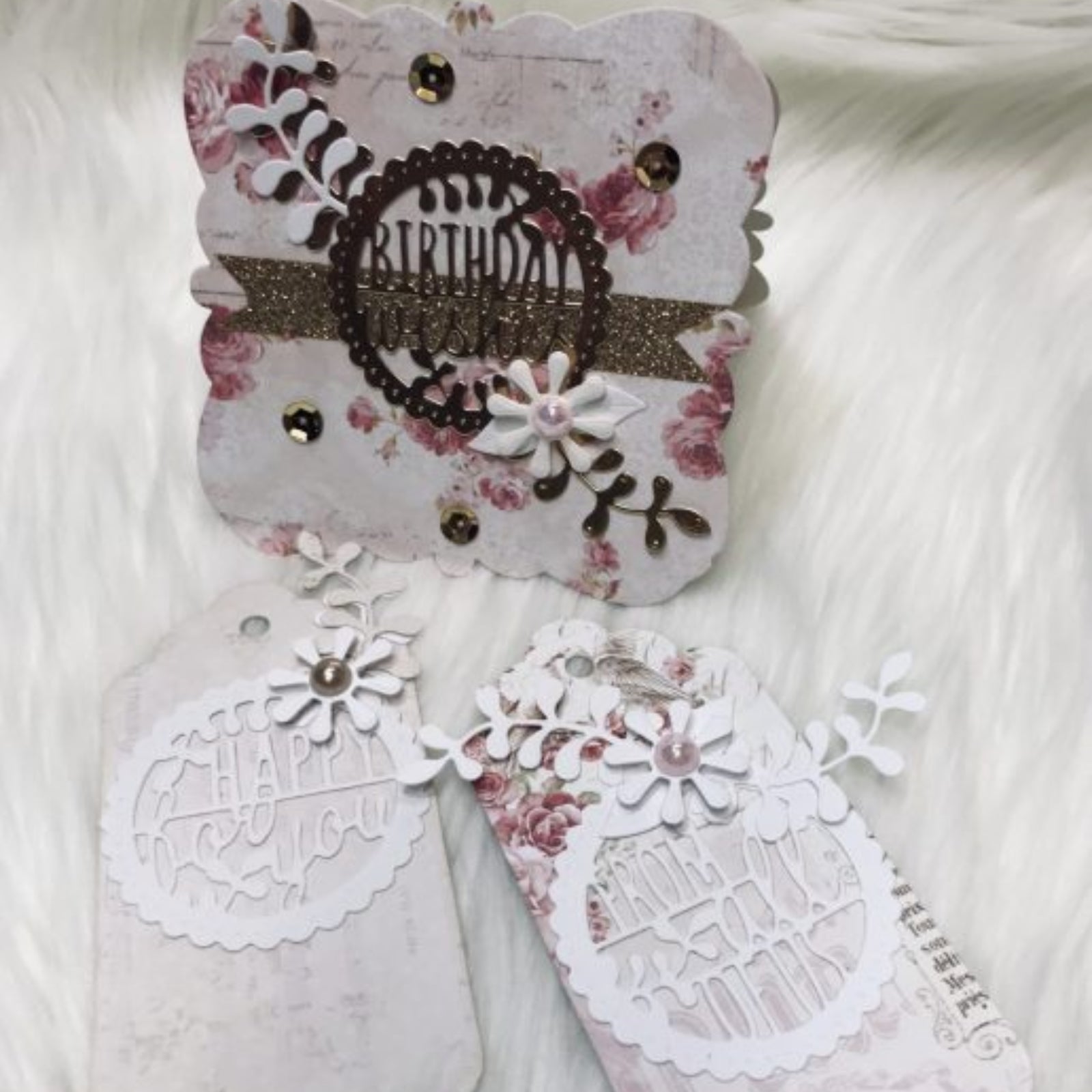 Circle Sentiments #1 w Foliage Cutting Dies