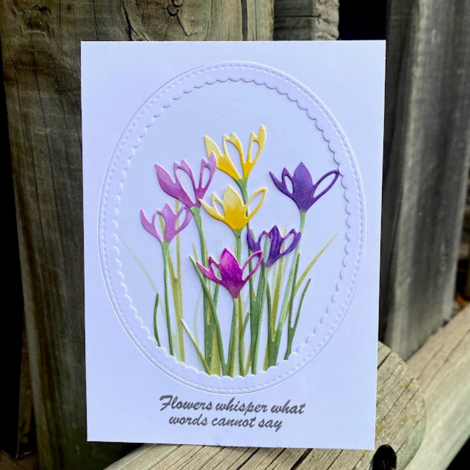 Crocus Flower Trio w Leaf/Grass Cutting Dies