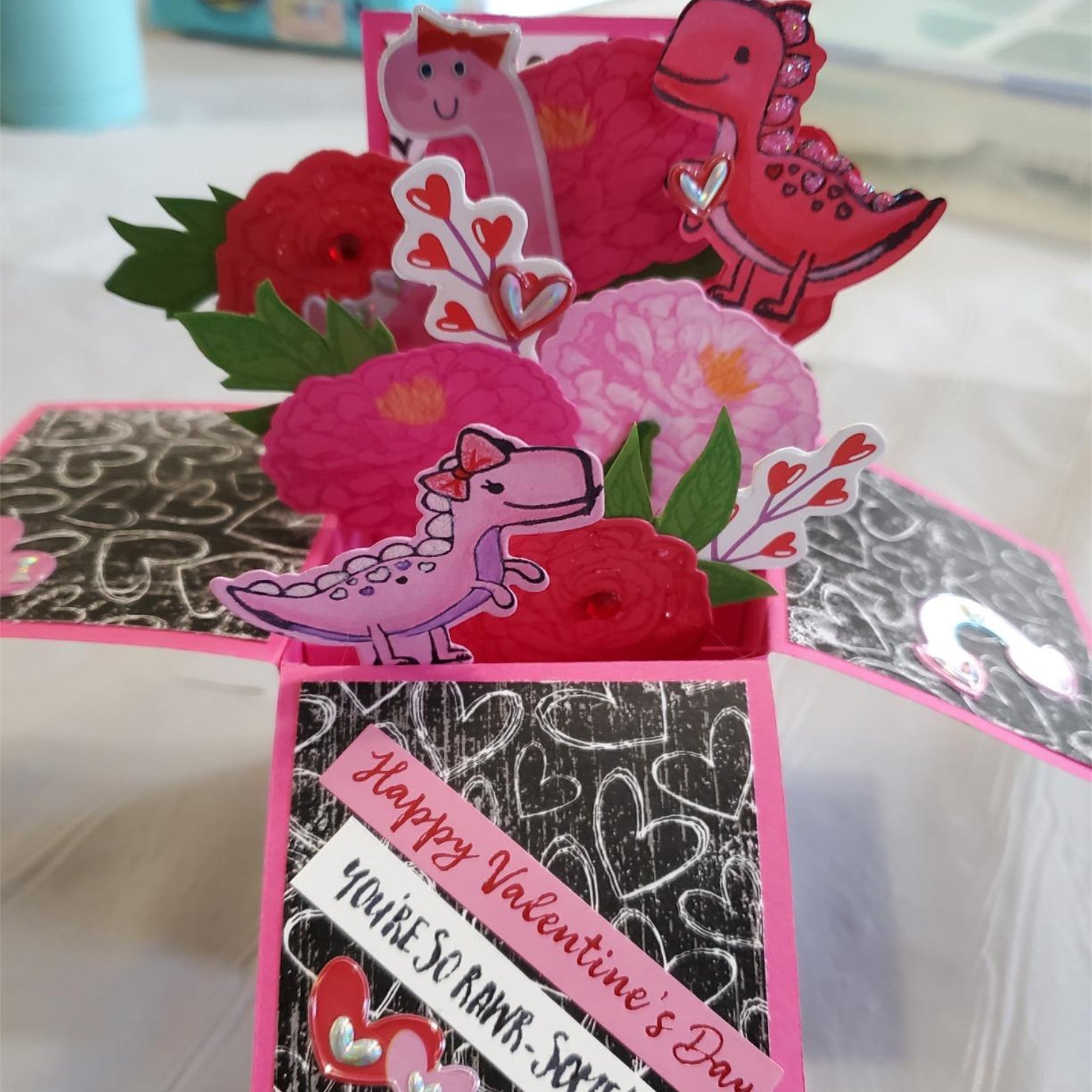 3D Pop Up Box Card w Scallop Lace Cutting & Embossing Dies