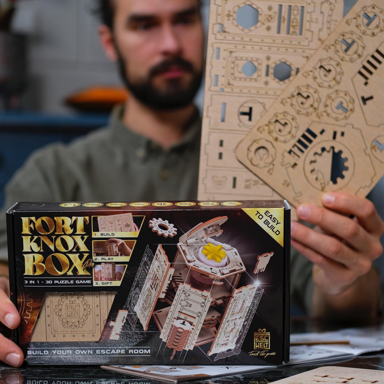 DIY Fort Knox Box Pro - Build and Solve 3d Puzzle Box - Level 9 - ESC Welt