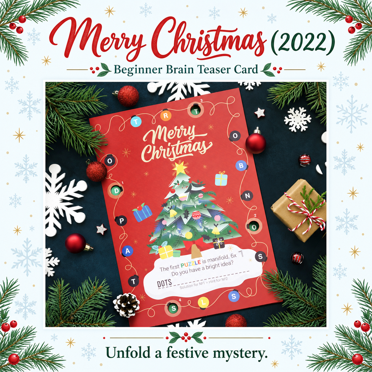 Merry Christmas (2022) - Beginner Brain Teaser Card